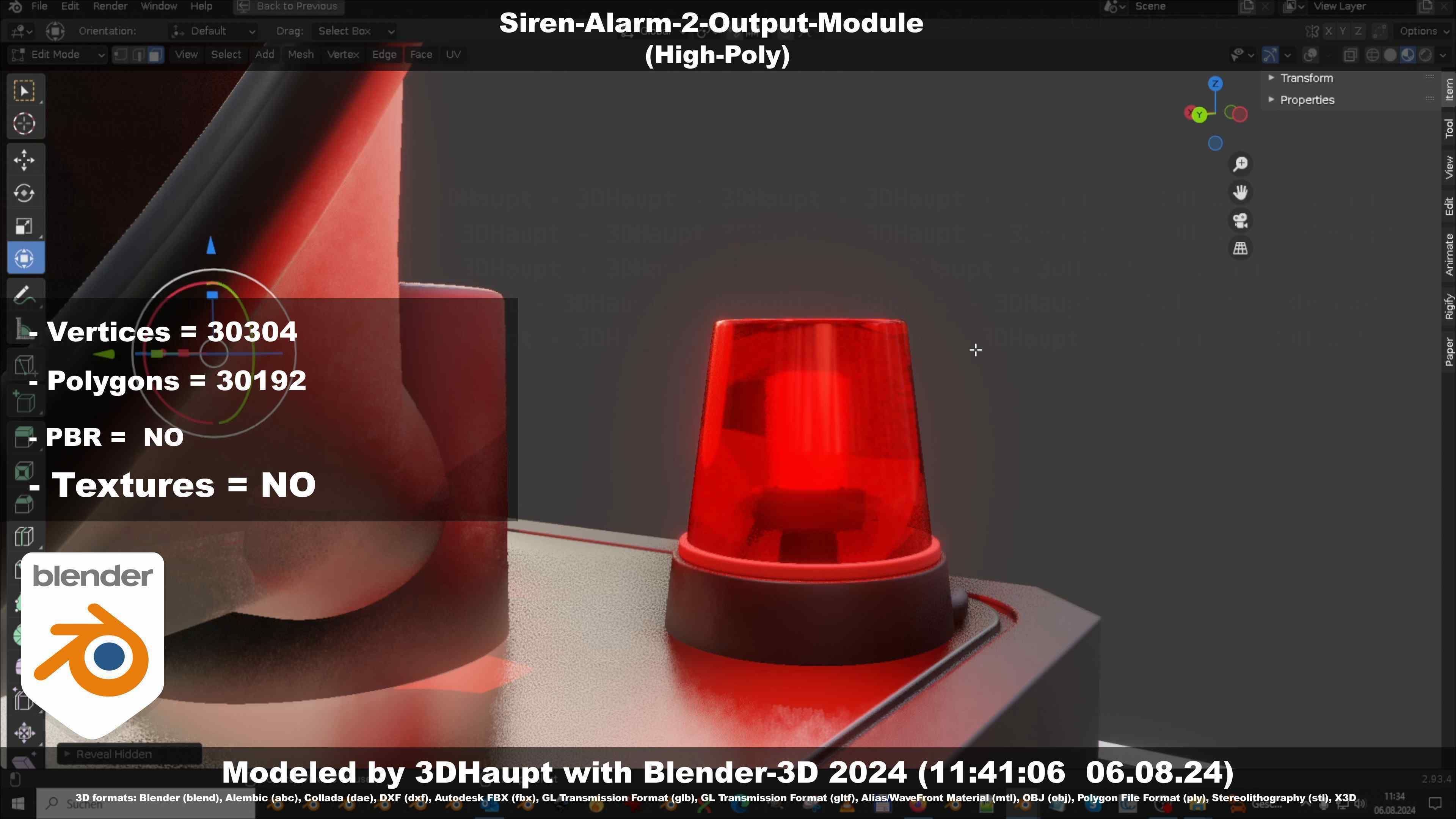 Siren-Alarm-2-Output-Module 3D model_59