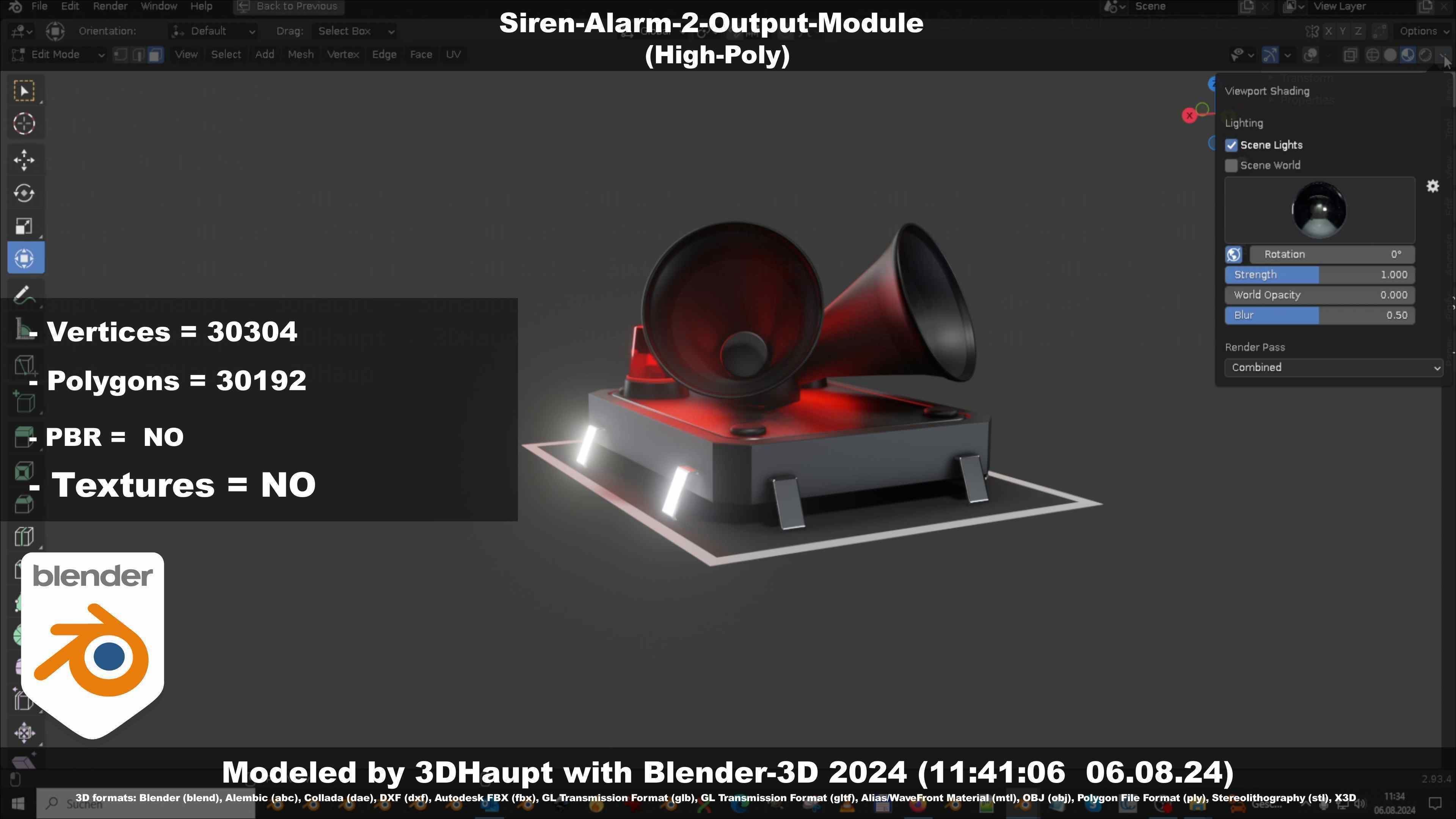 Siren-Alarm-2-Output-Module 3D model_72
