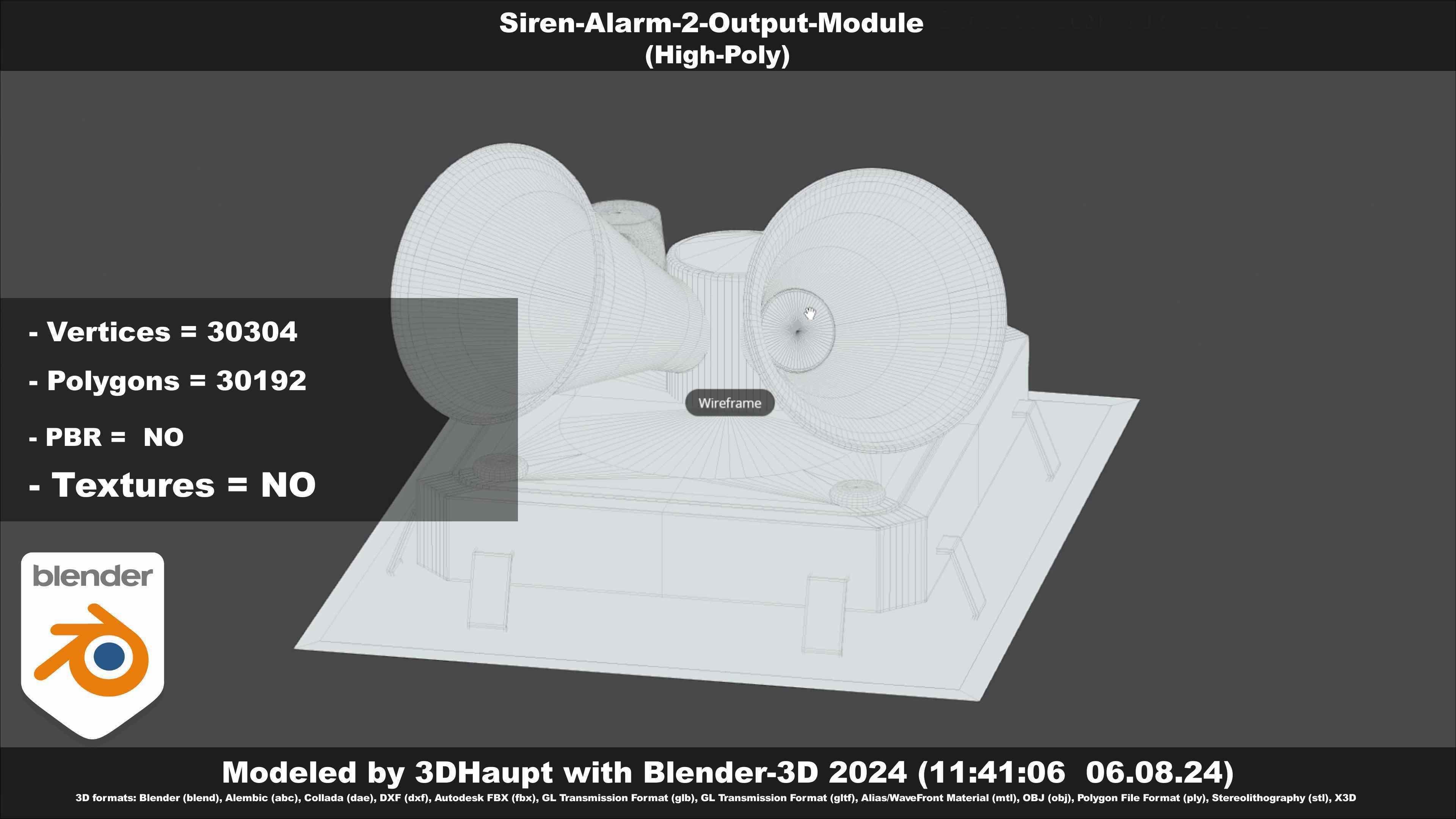 Siren-Alarm-2-Output-Module 3D model_32