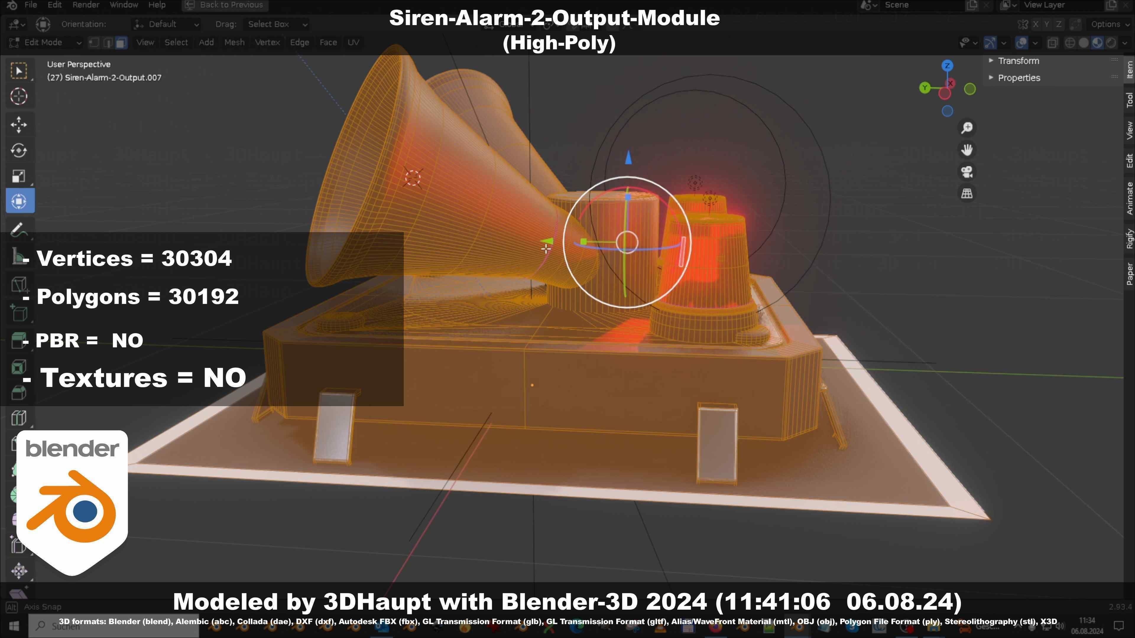 Siren-Alarm-2-Output-Module 3D model_71