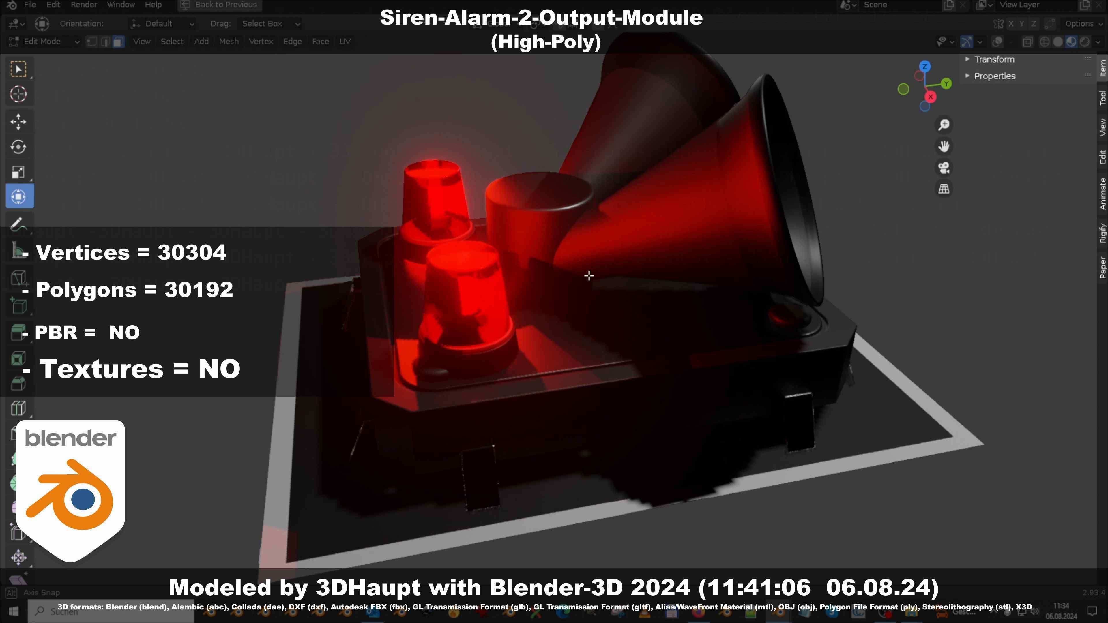 Siren-Alarm-2-Output-Module 3D model_17