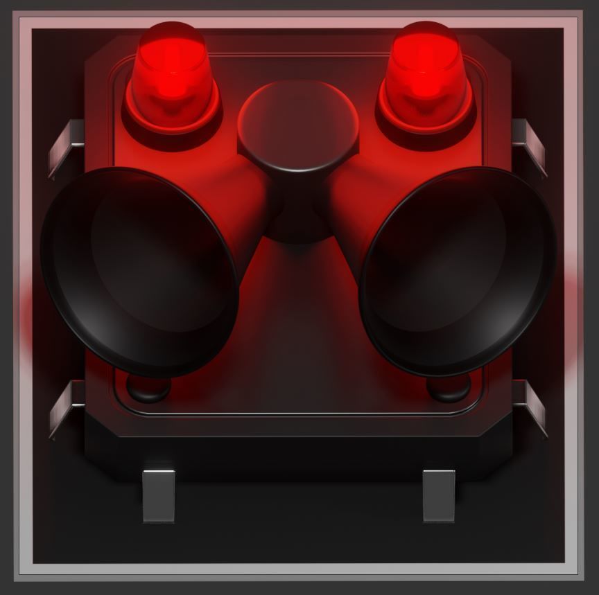 Siren-Alarm-2-Output-Module 3D model_1