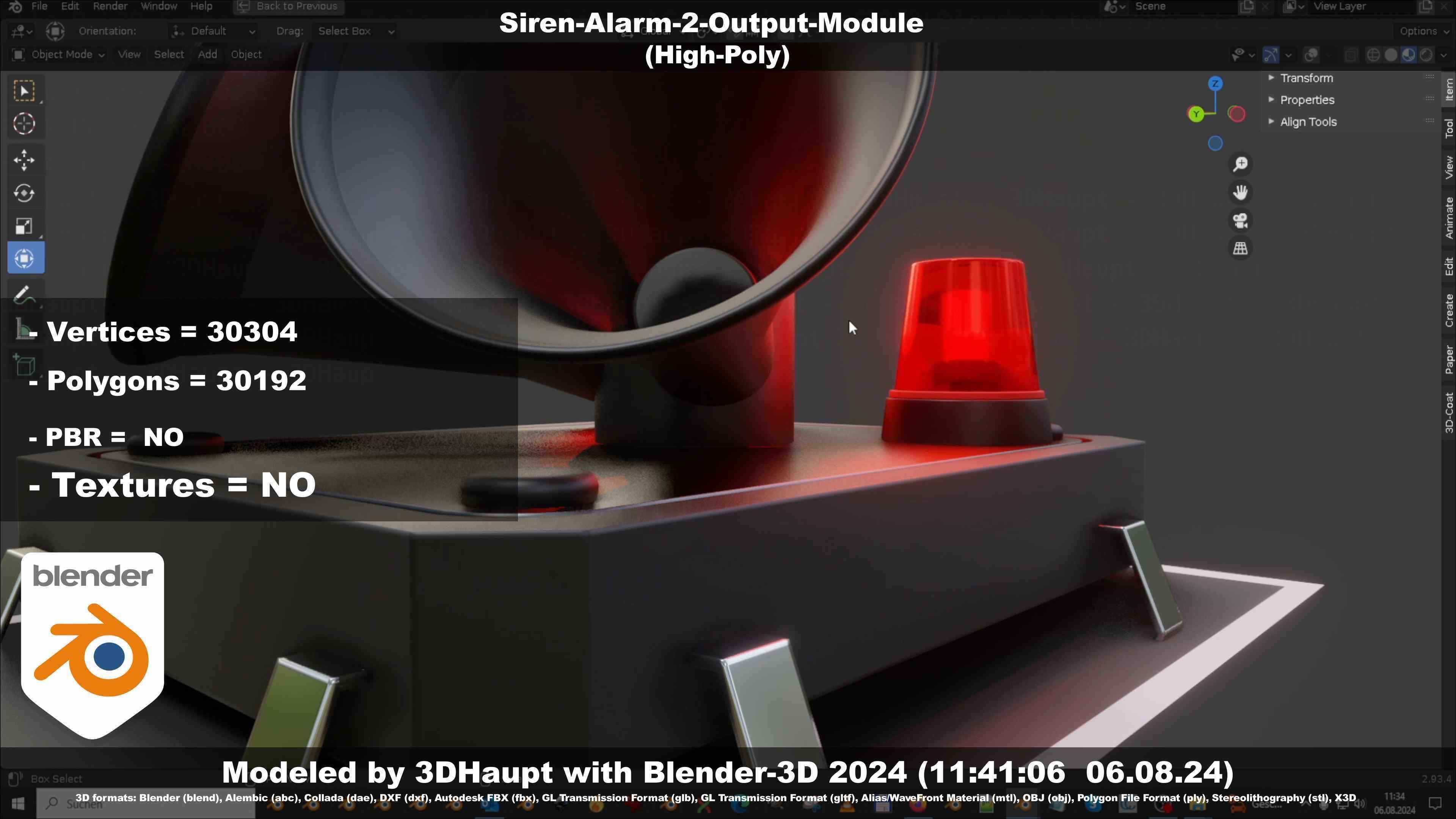 Siren-Alarm-2-Output-Module 3D model_105