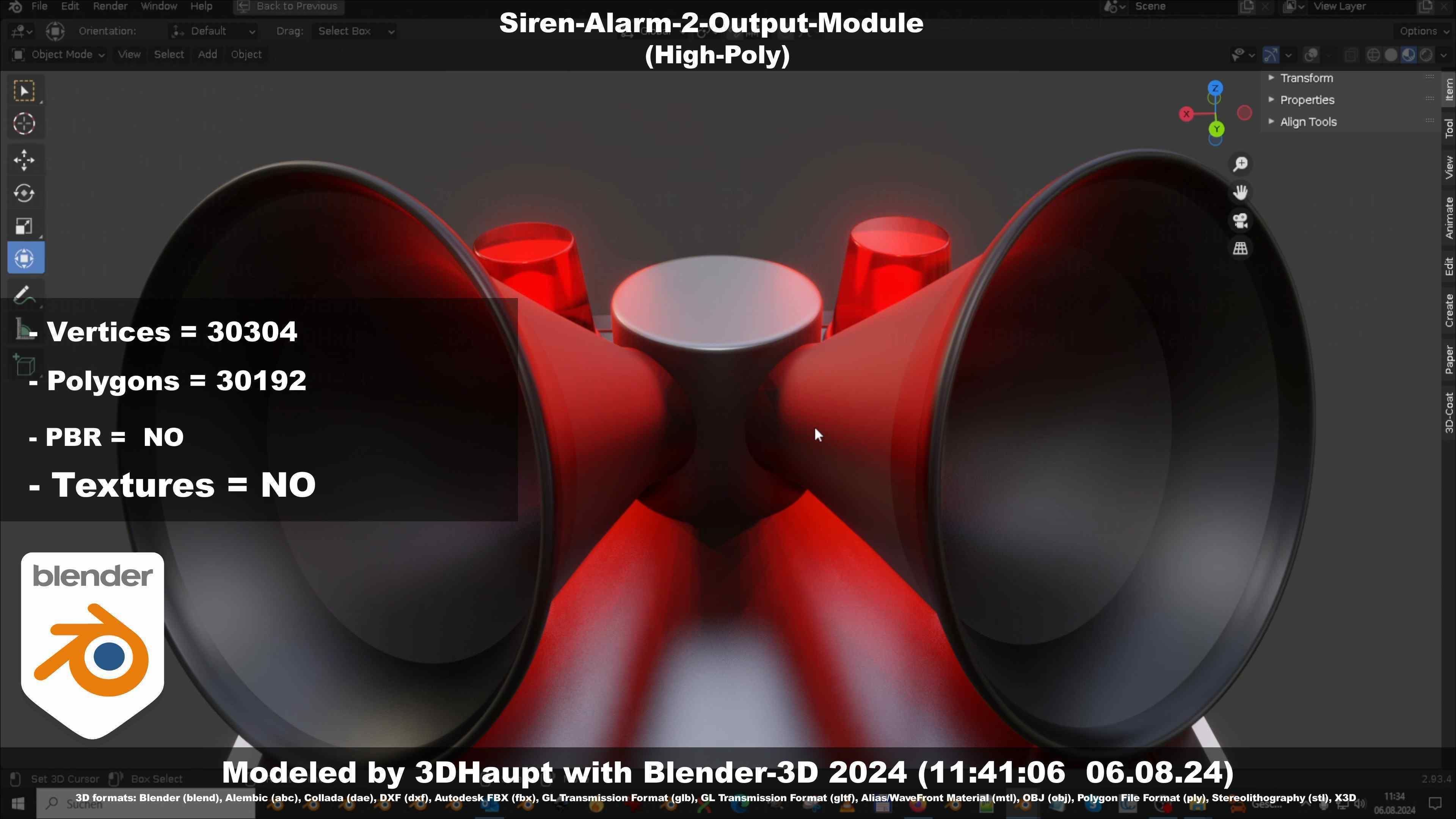 Siren-Alarm-2-Output-Module 3D model_9
