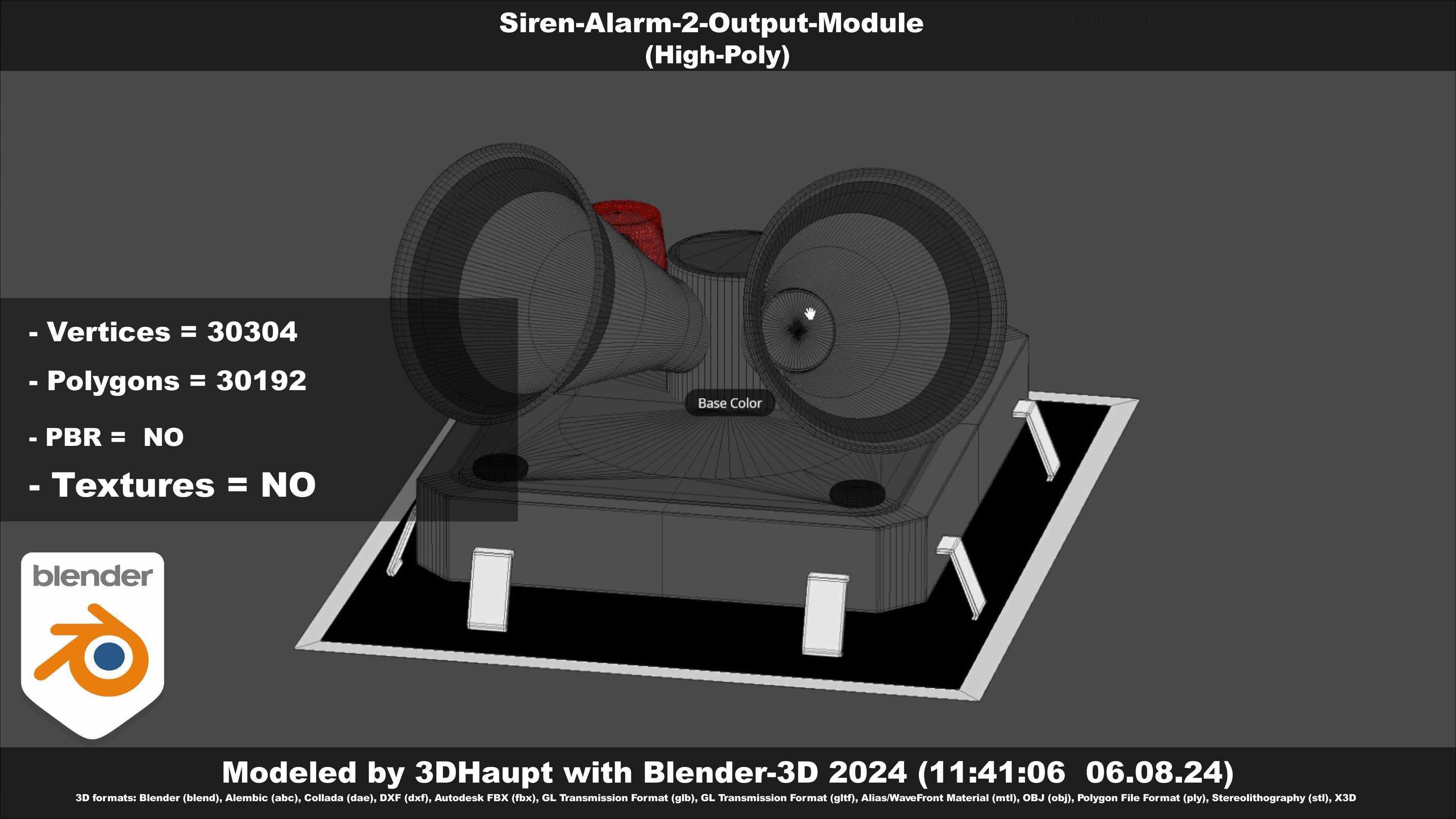 Siren-Alarm-2-Output-Module 3D model_98