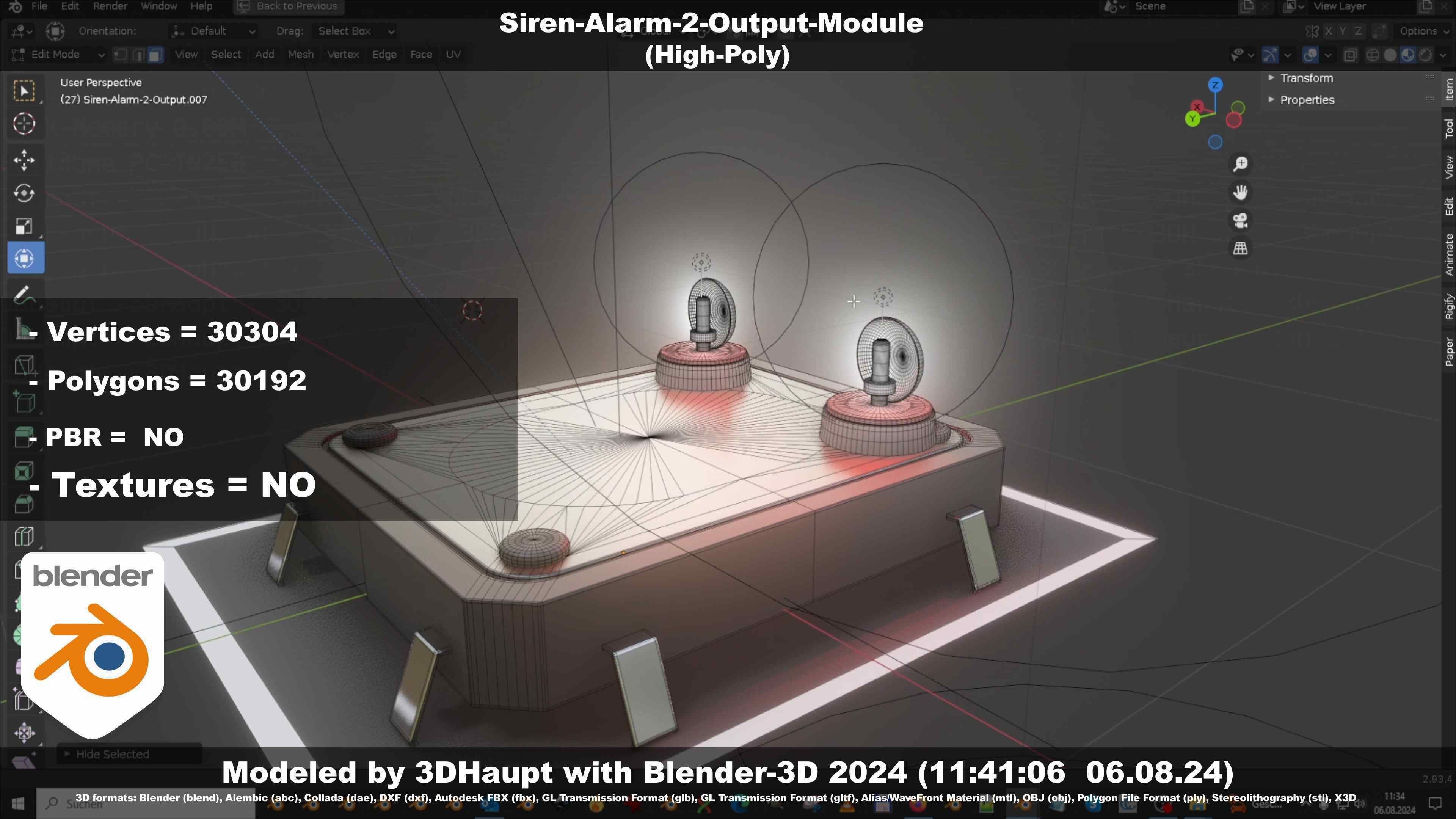 Siren-Alarm-2-Output-Module 3D model_57