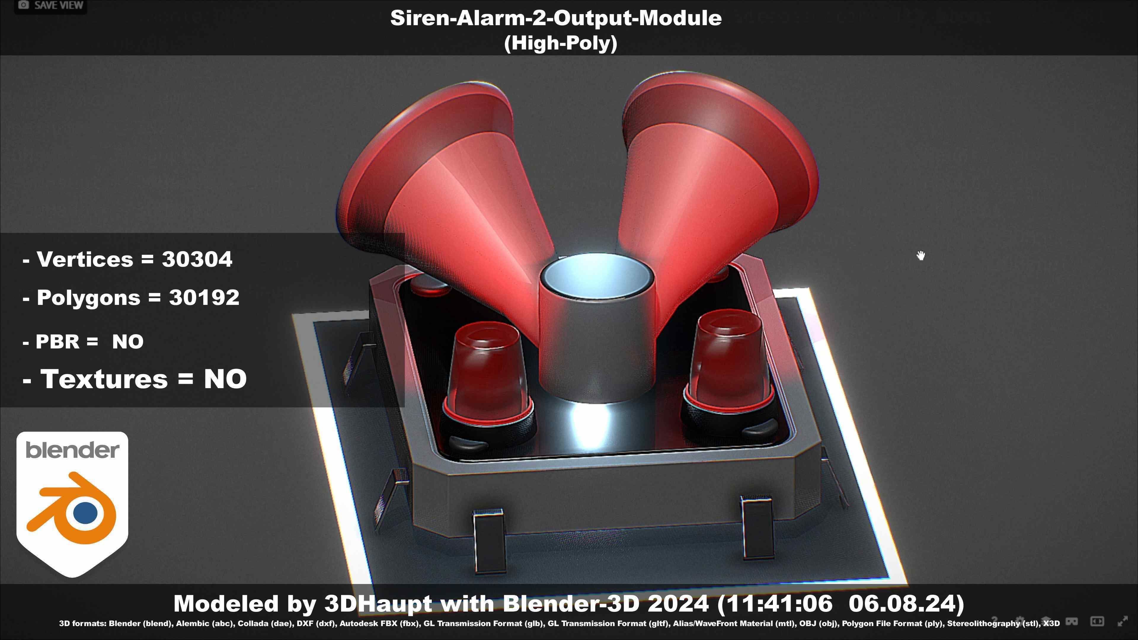 Siren-Alarm-2-Output-Module 3D model_24