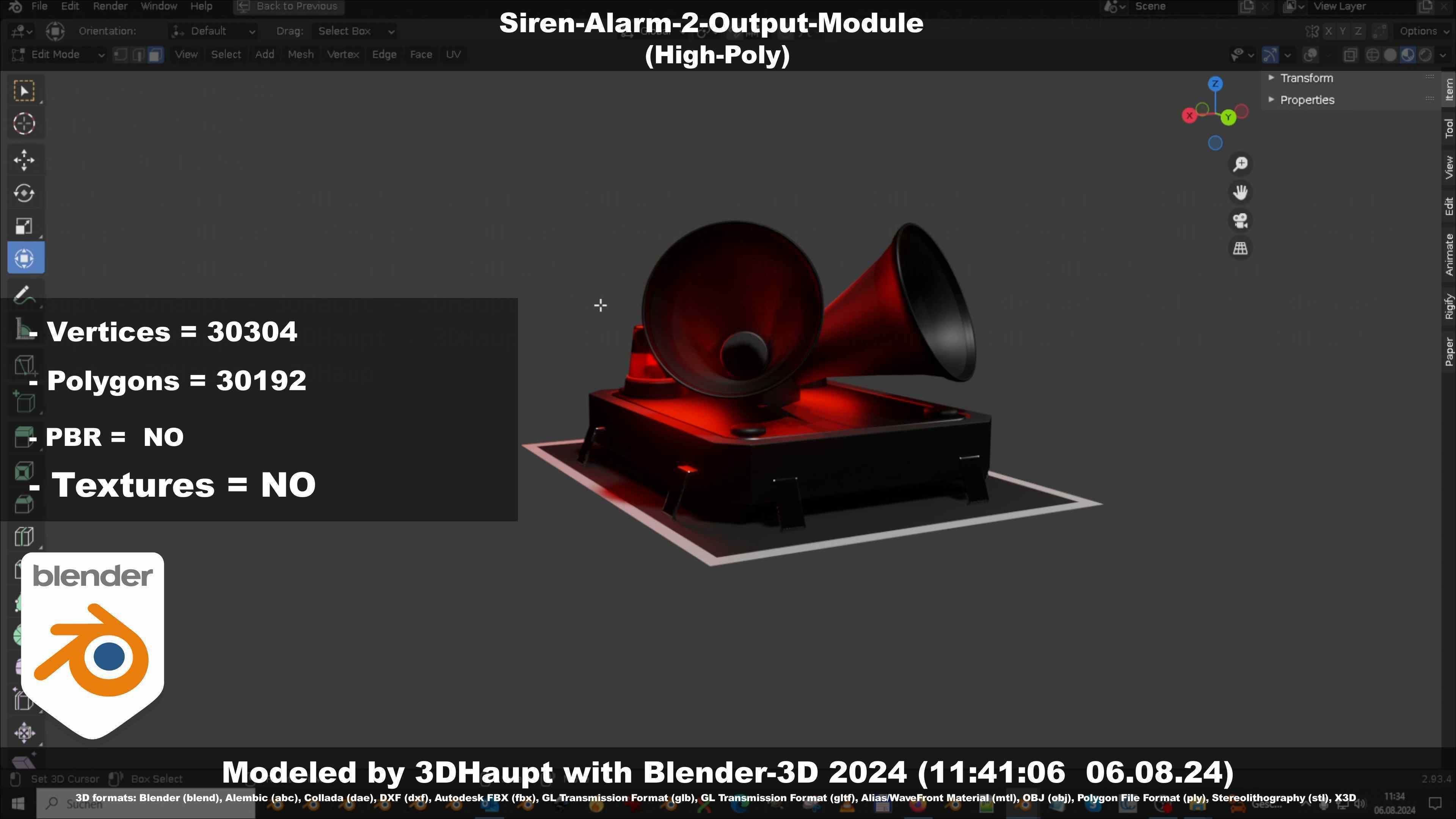 Siren-Alarm-2-Output-Module 3D model_73