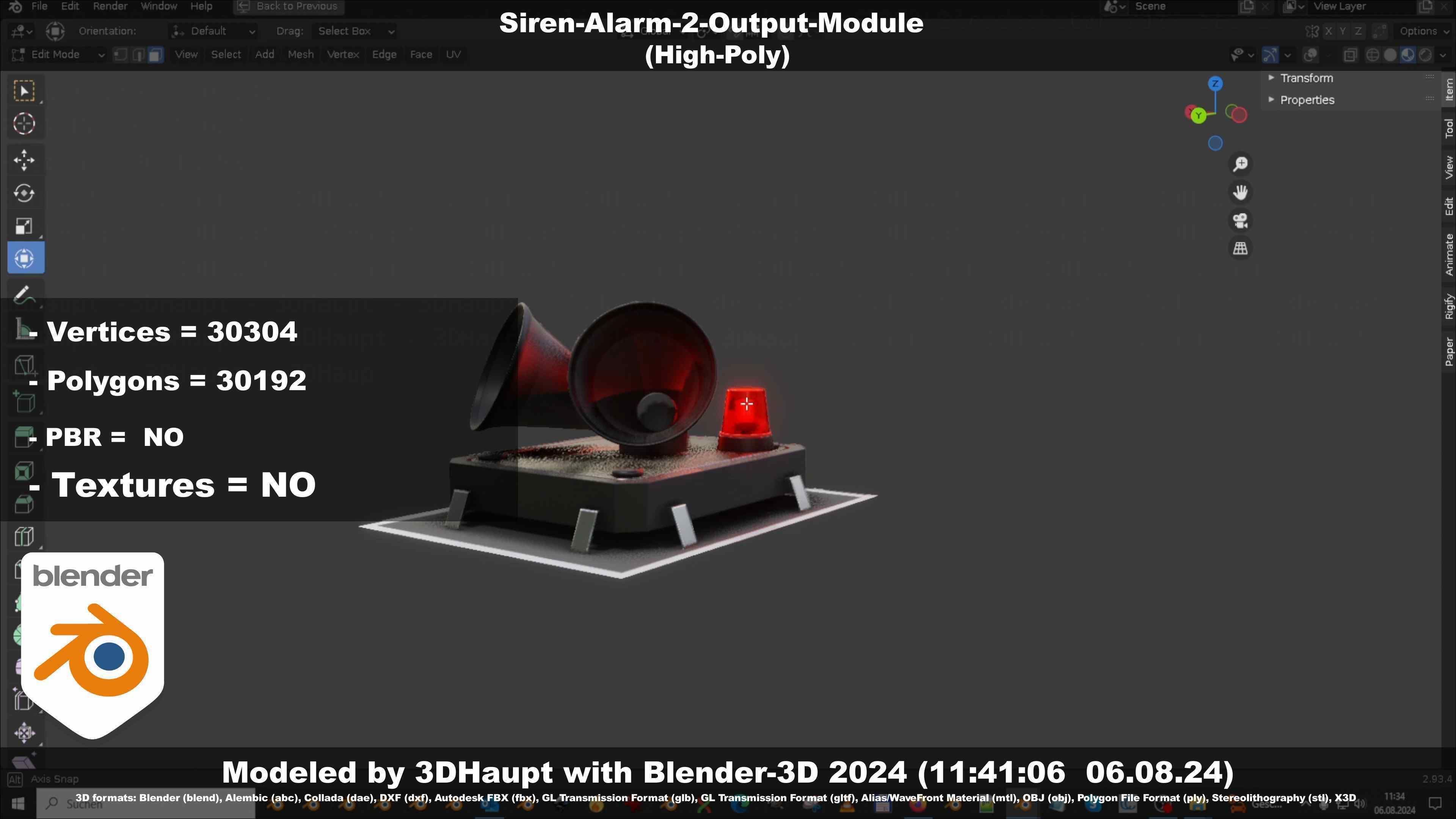 Siren-Alarm-2-Output-Module 3D model_60