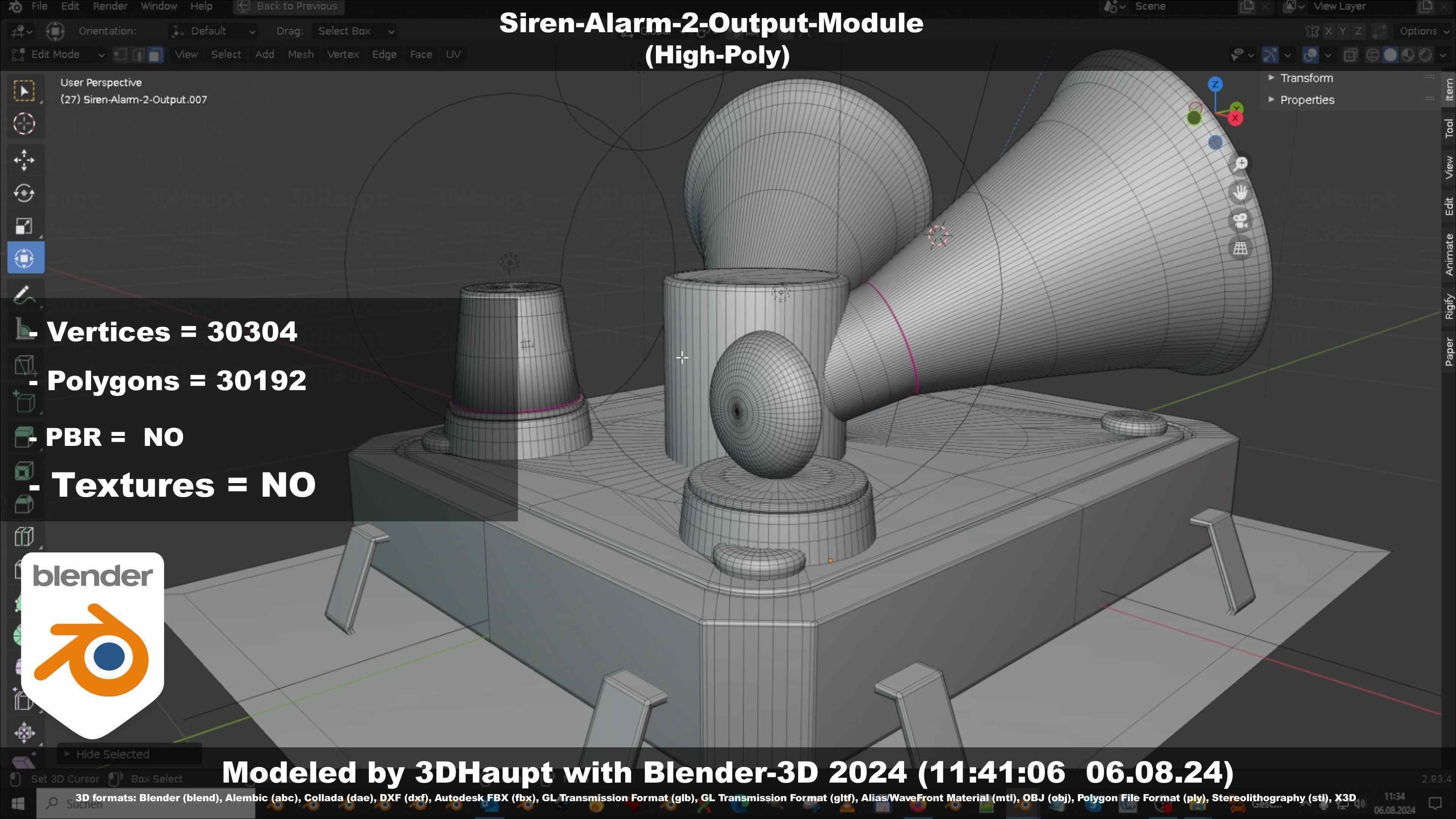 Siren-Alarm-2-Output-Module 3D model_145