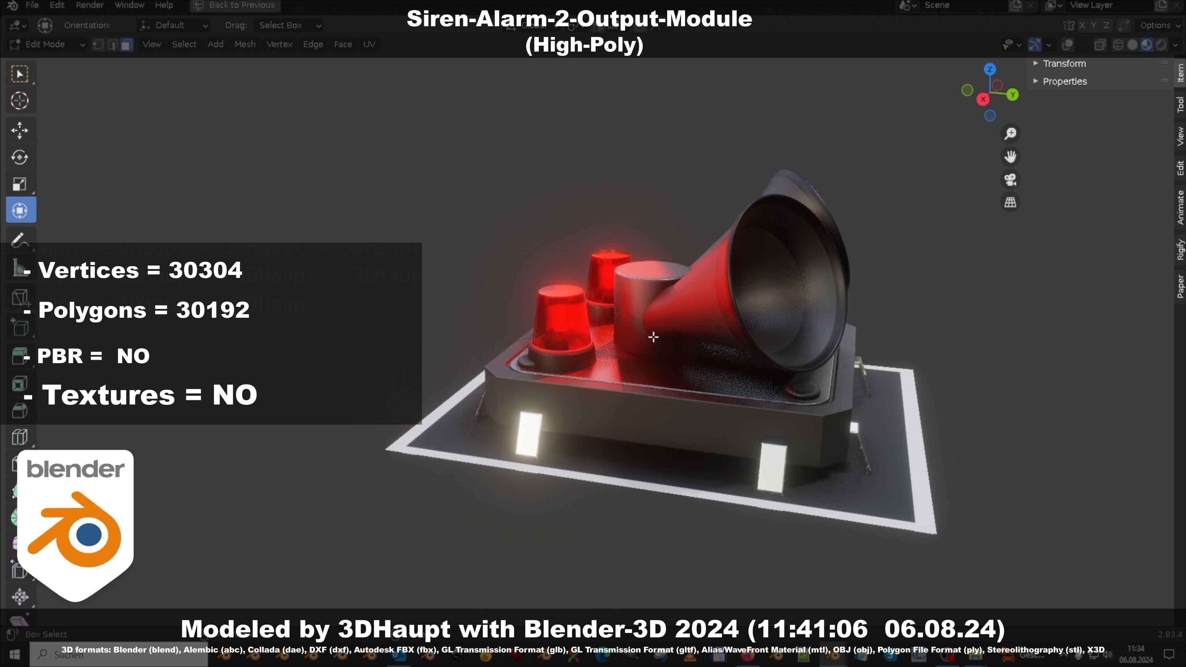 Siren-Alarm-2-Output-Module 3D model_64