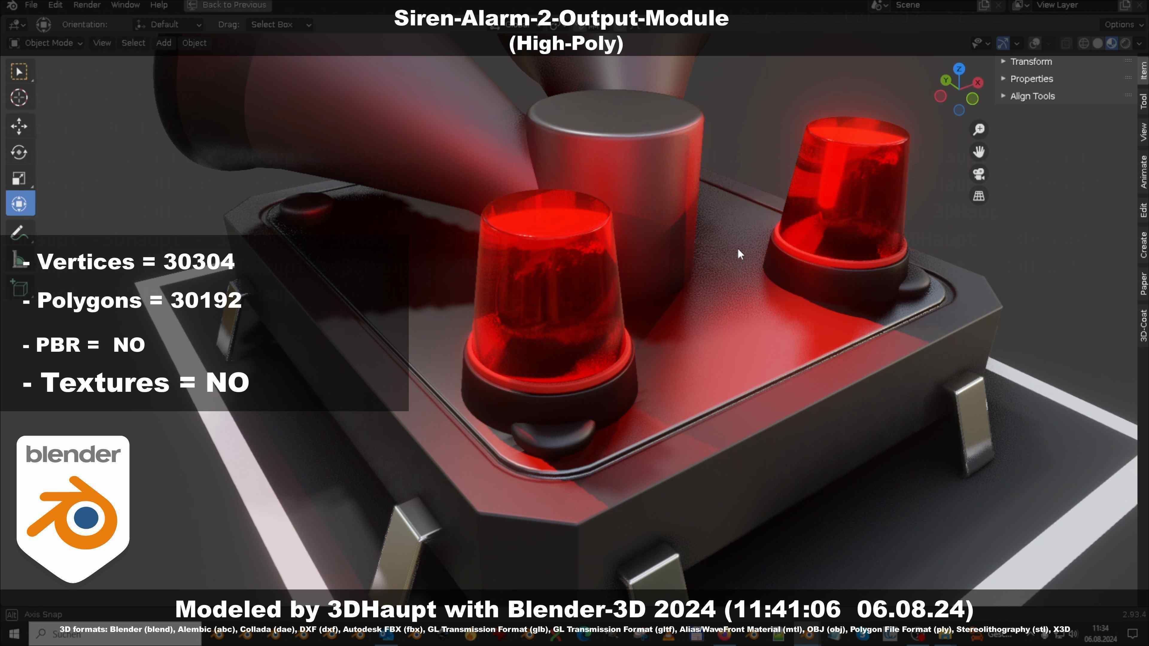 Siren-Alarm-2-Output-Module 3D model_41