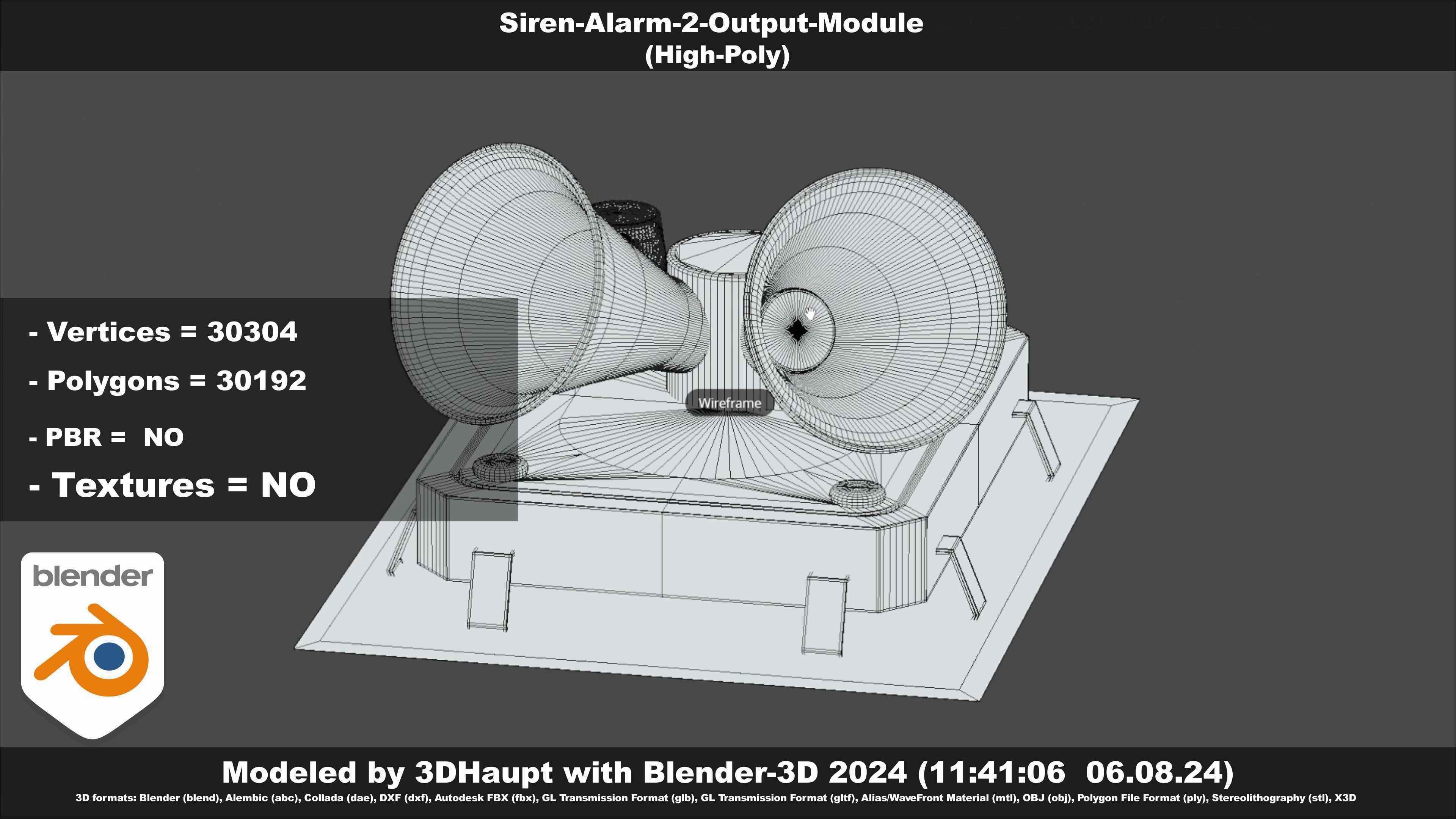 Siren-Alarm-2-Output-Module 3D model_97