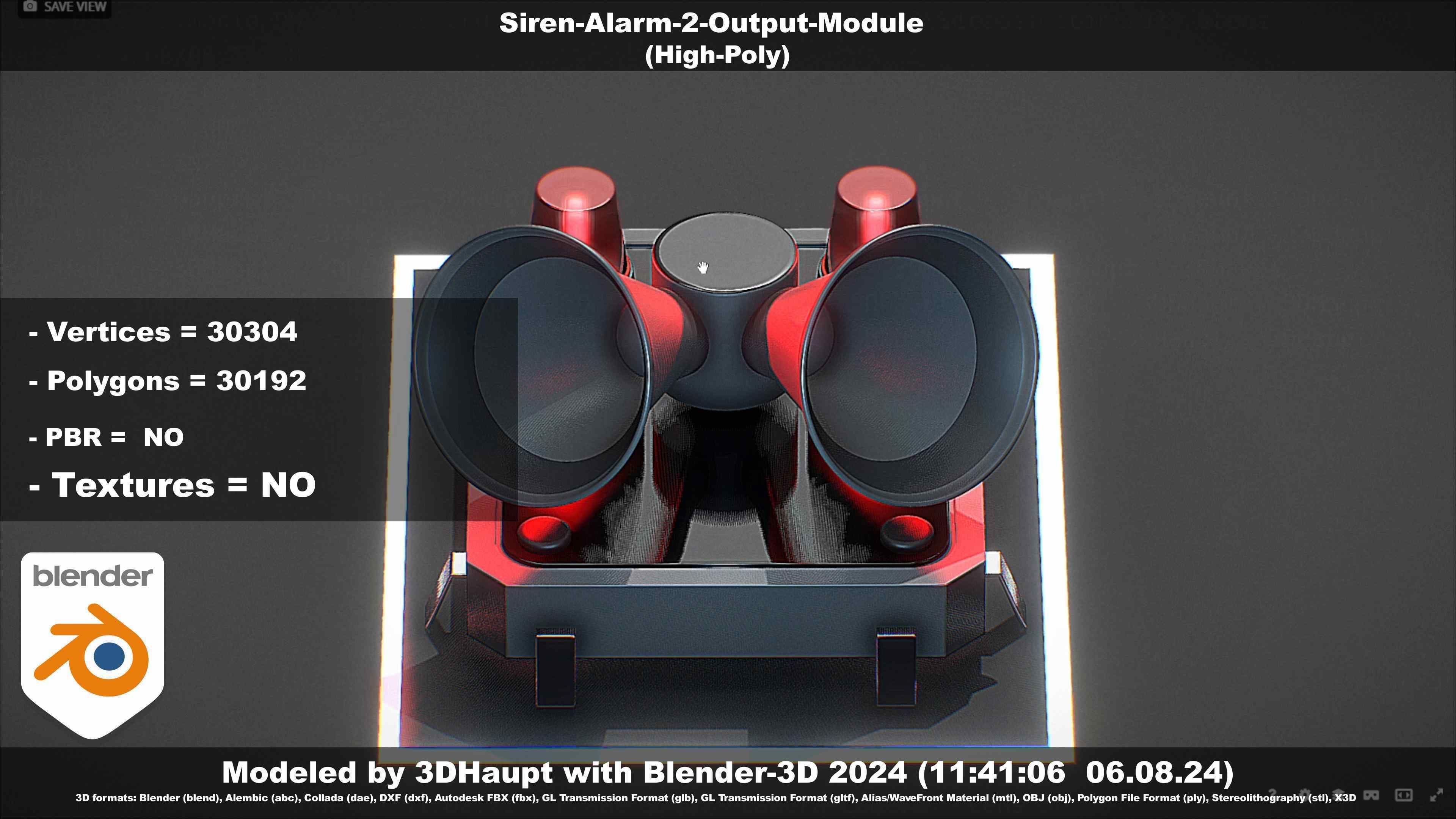 Siren-Alarm-2-Output-Module 3D model_21