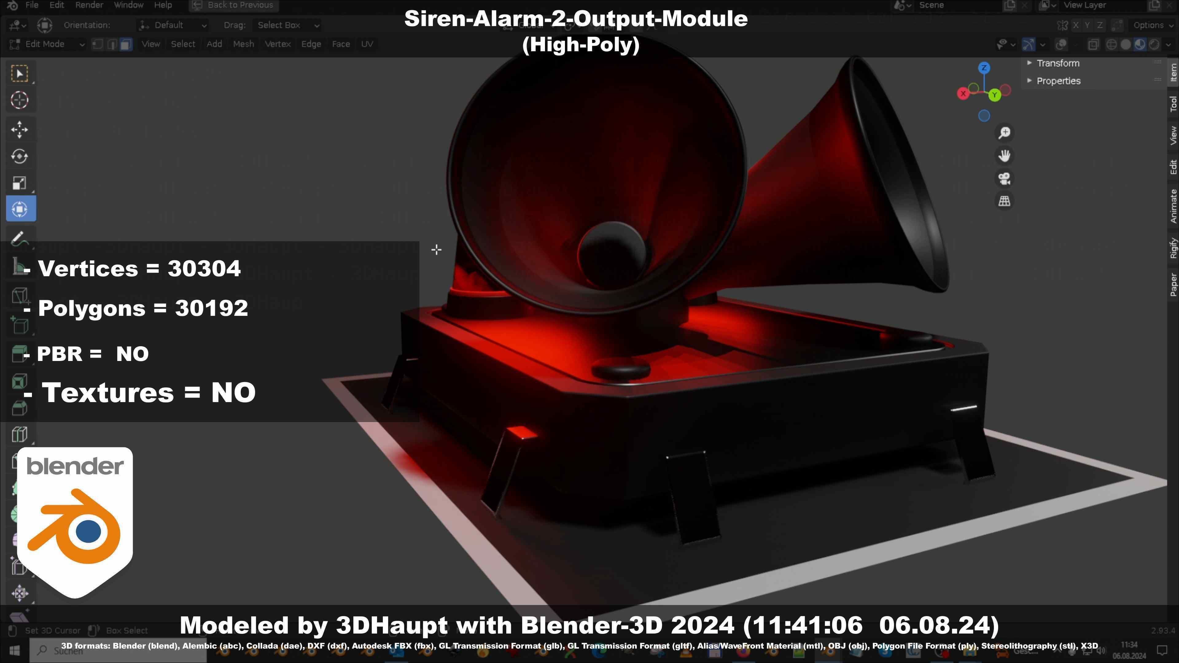 Siren-Alarm-2-Output-Module 3D model_74