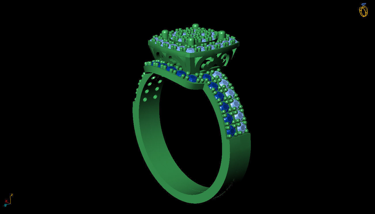 SOLITAIRE RING 1 3D print model_3