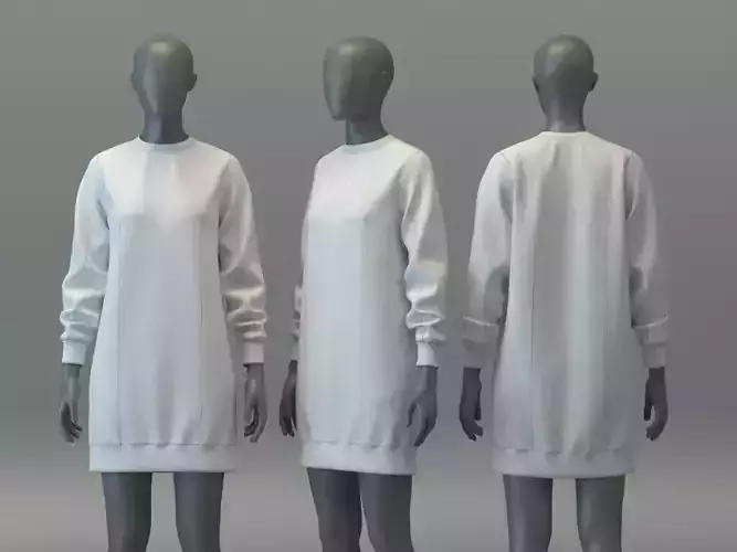 Crew Neck Jumper Dress