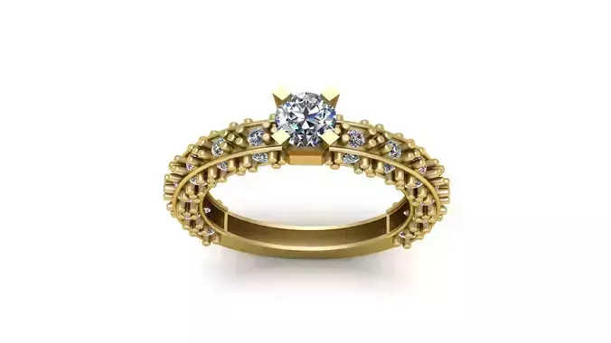 Engagment Diamond ring 3d Printable Model 3D print model
