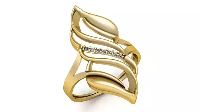 Stylish Engagment diamond Ring 3d Printable Model