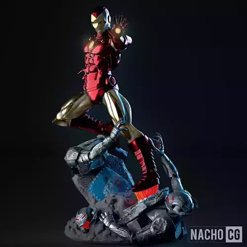 Fan Art - Classic Iron Man - Statue 3D print model