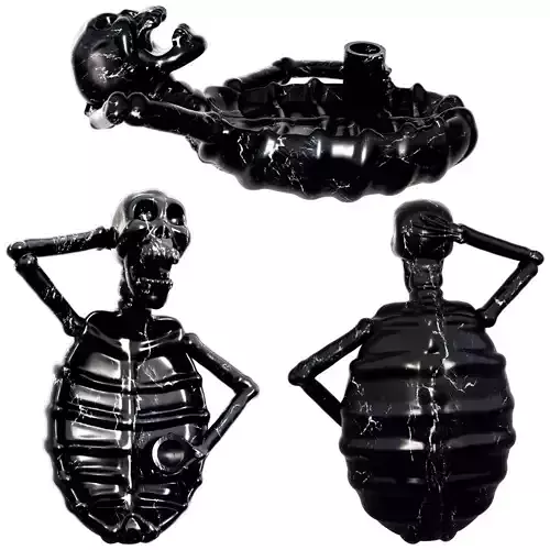 Skull Design Ashtray 01 3D model