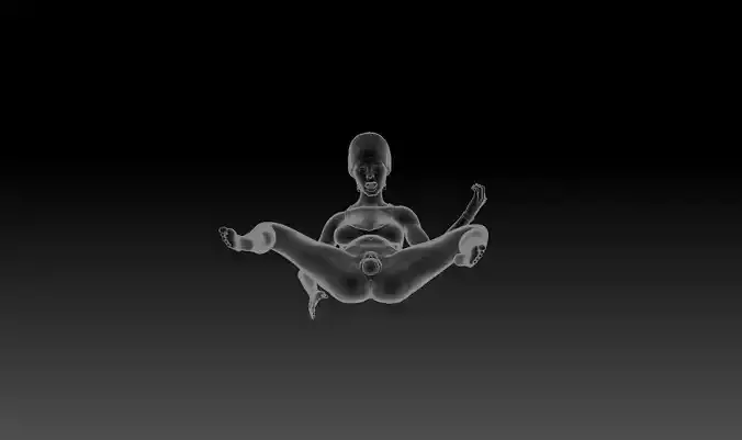 Woman giving birth mom 3D print model