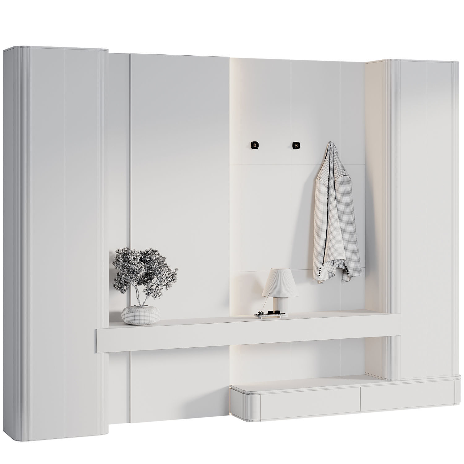 Hallway 04 3D model_4