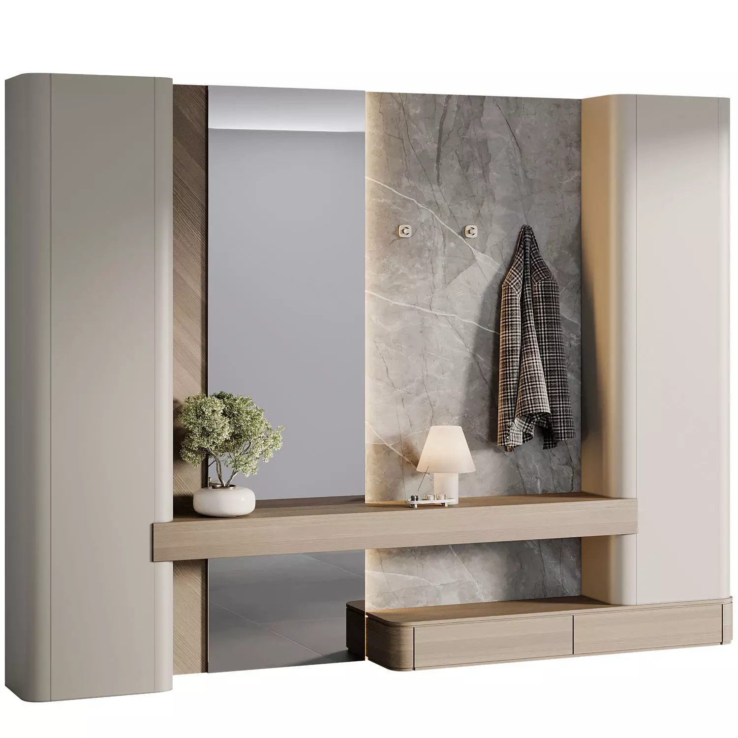 Hallway 04 3D model_0