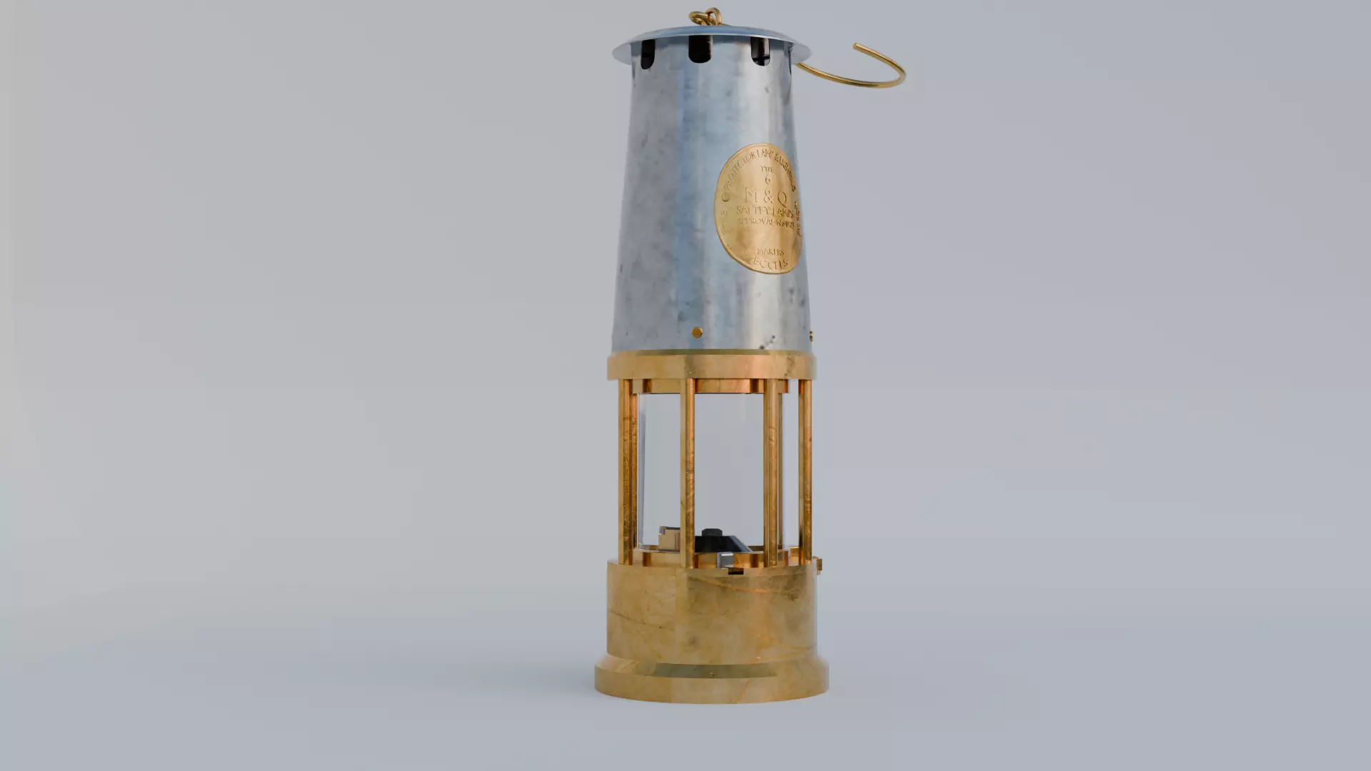 Mining Lantern 3D model_0