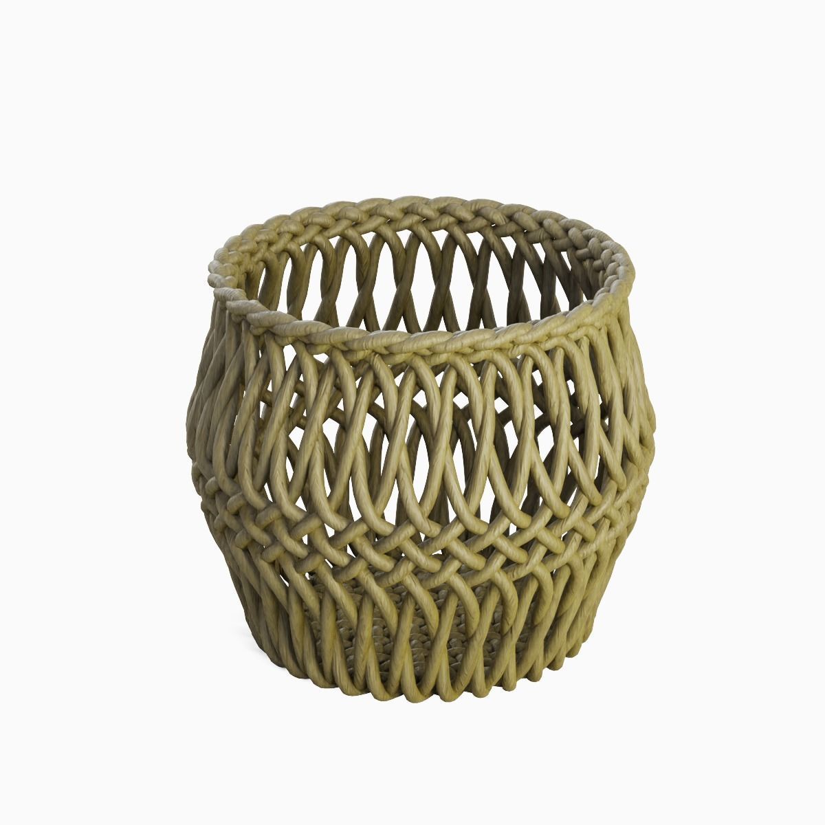 Wicker Basket 02 3D model_5