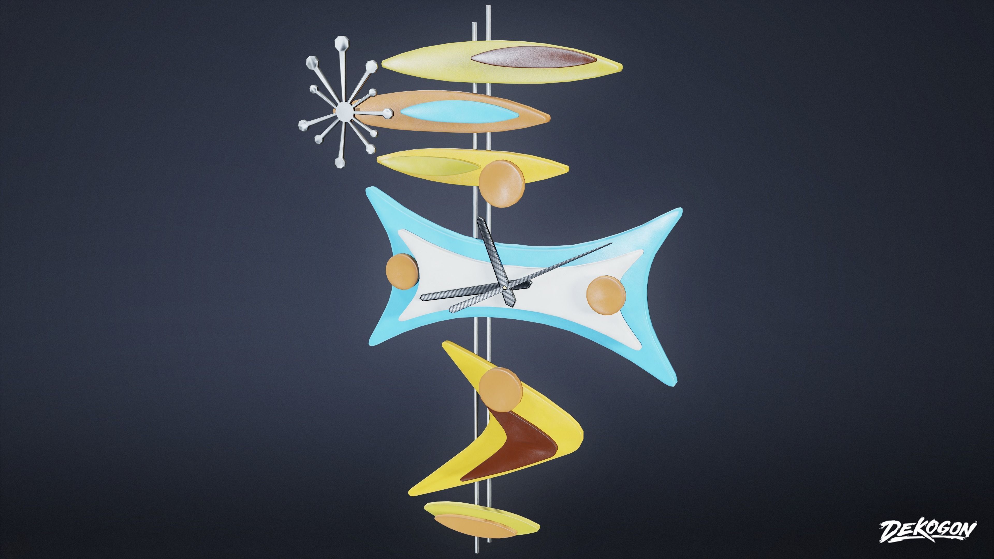 MIDCENTURY - Decorations 02 - LOW POLY Low-poly 3D model_1