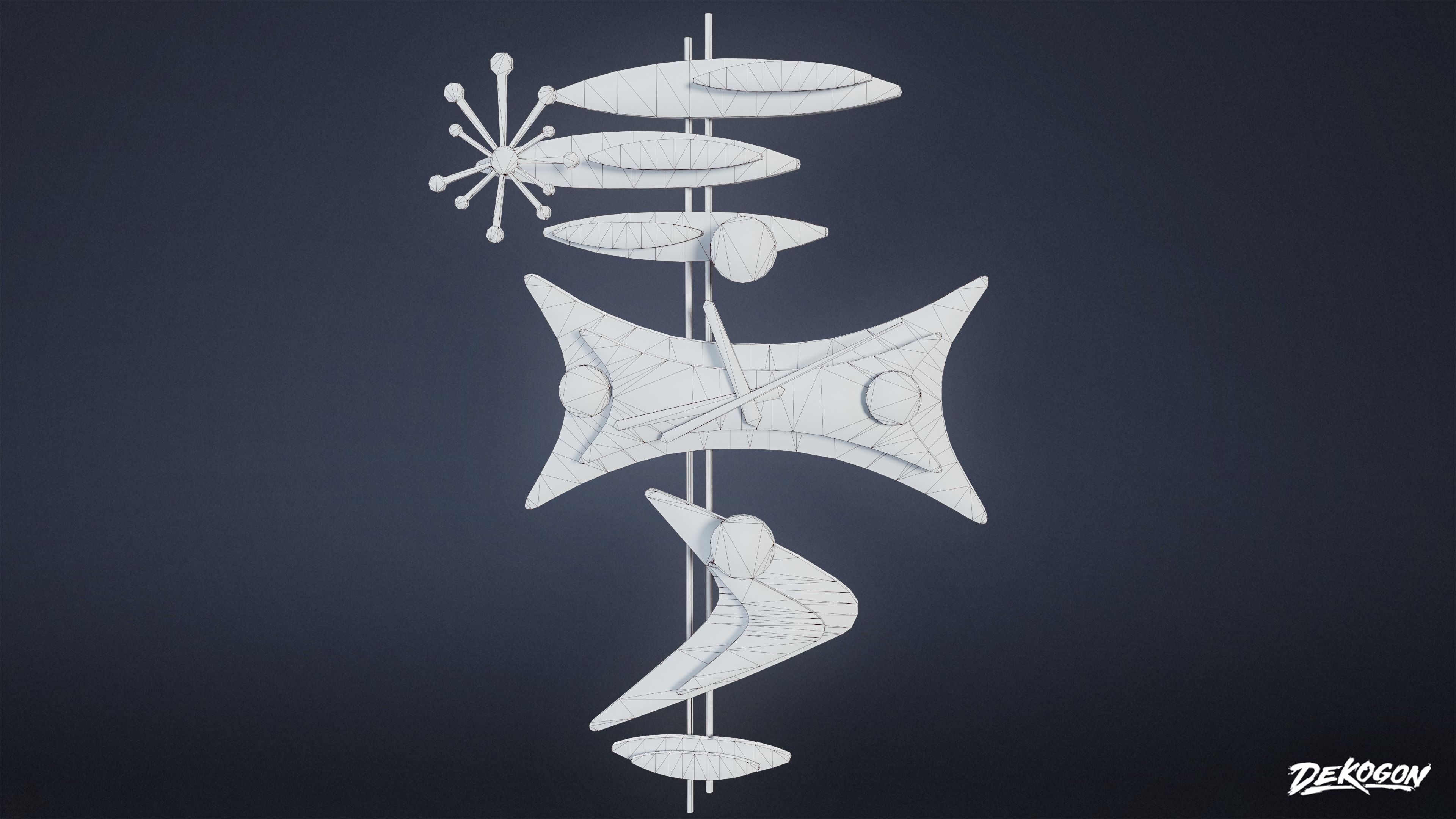 MIDCENTURY - Decorations 02 - LOW POLY Low-poly 3D model_8