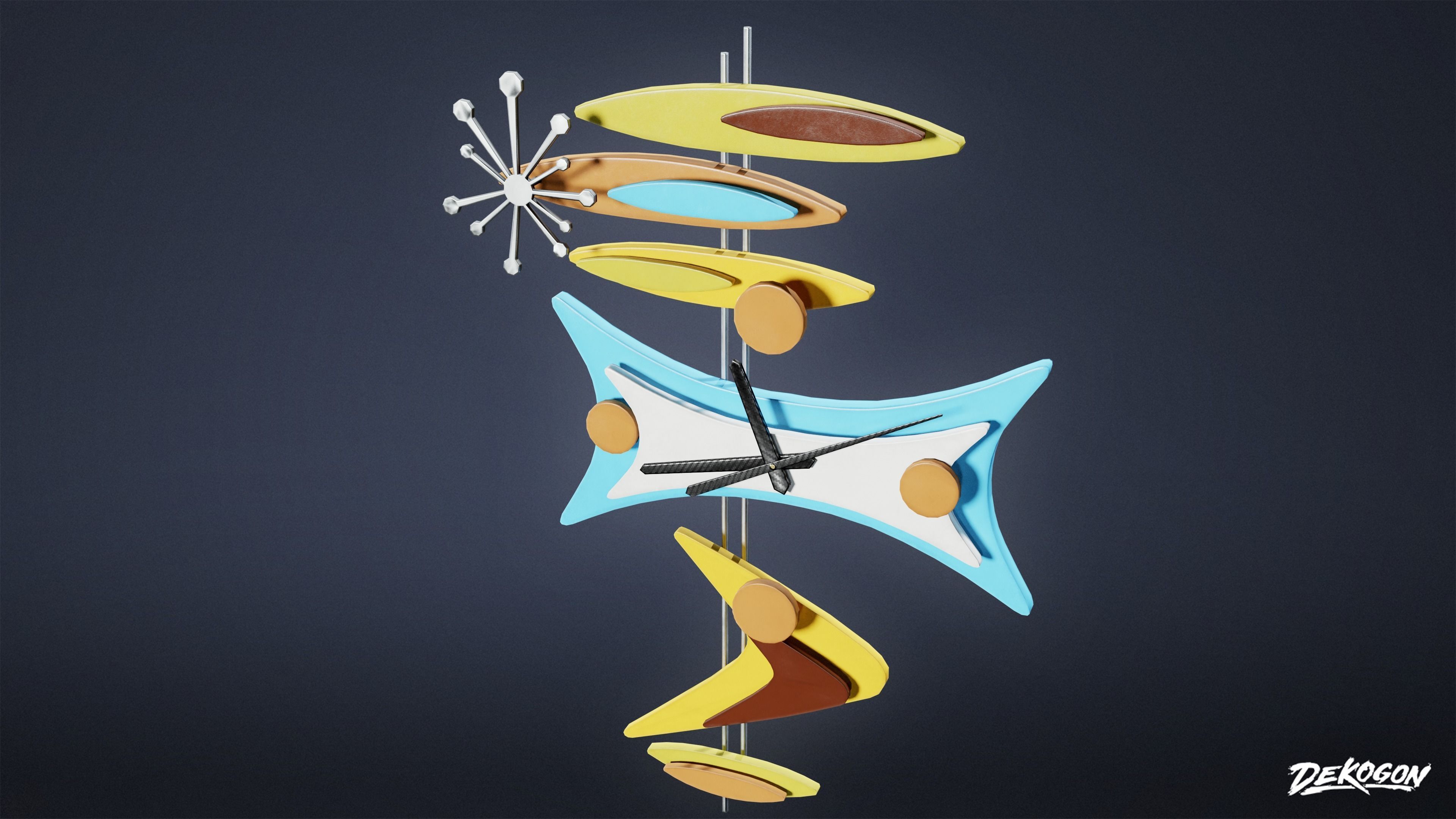 MIDCENTURY - Decorations 02 - LOW POLY Low-poly 3D model_4