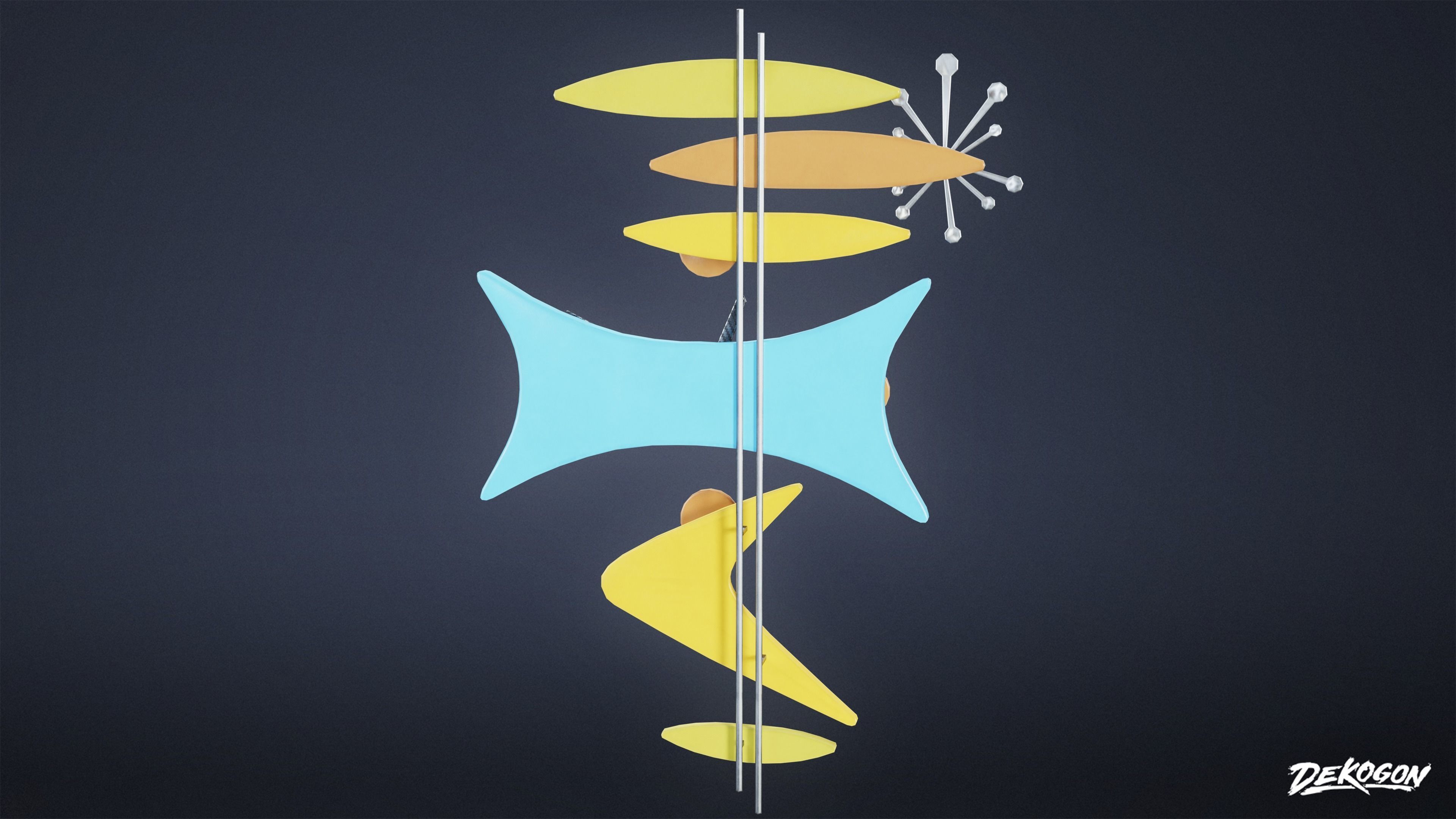 MIDCENTURY - Decorations 02 - LOW POLY Low-poly 3D model_3