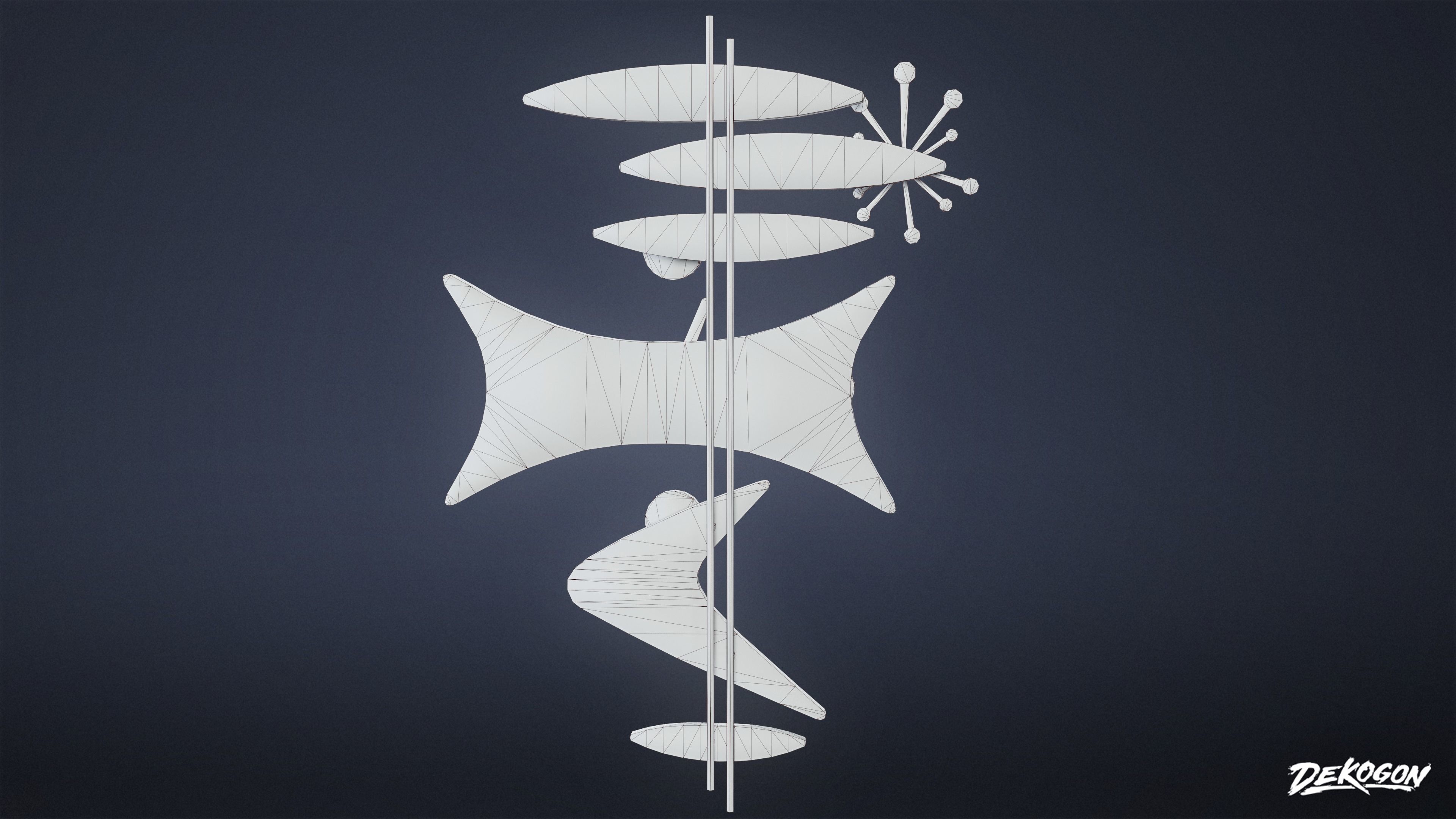 MIDCENTURY - Decorations 02 - LOW POLY Low-poly 3D model_9