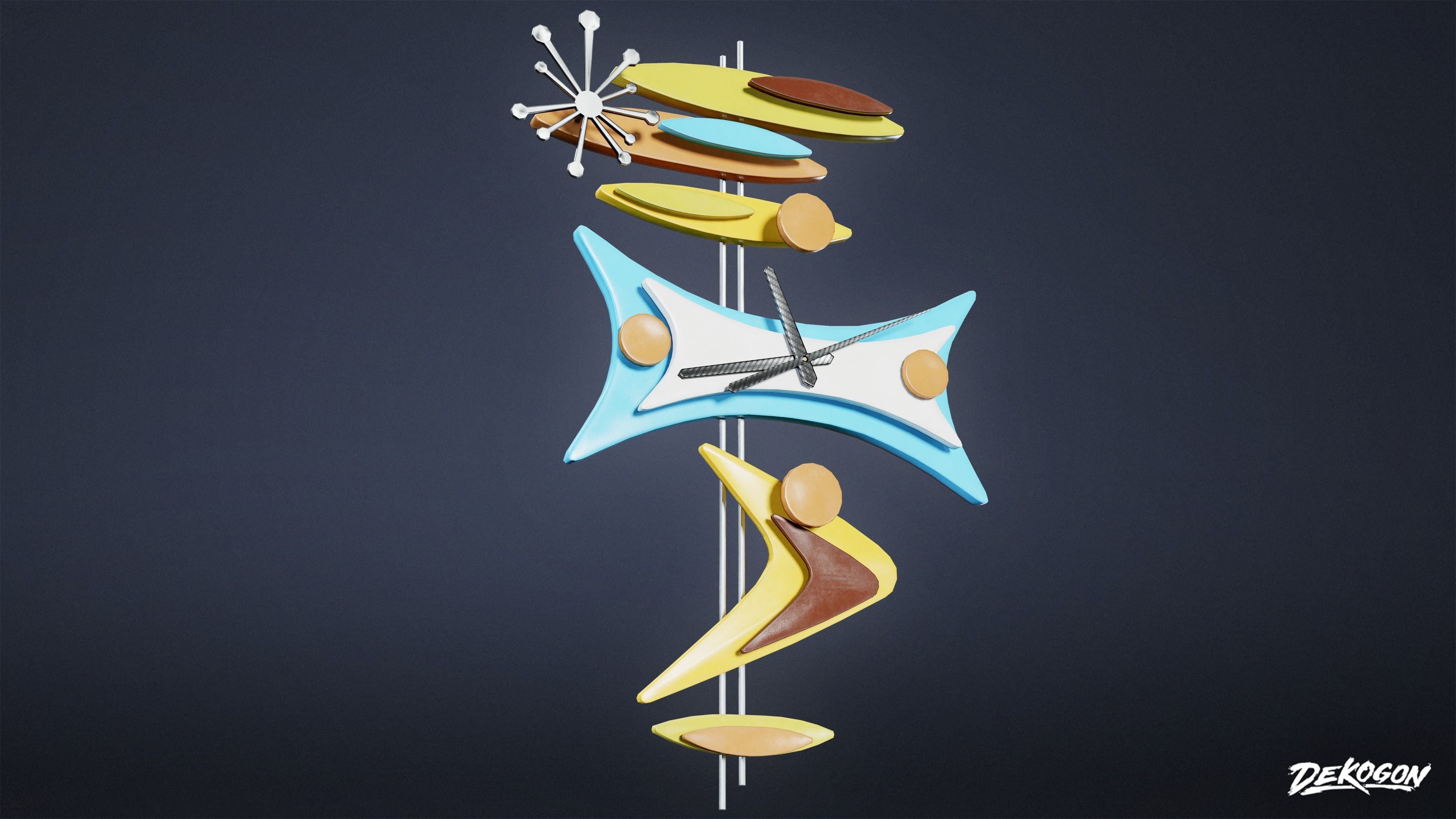 MIDCENTURY - Decorations 02 - LOW POLY Low-poly 3D model_5