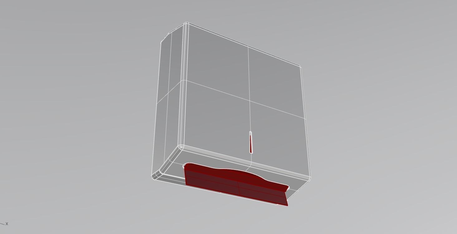 WALL MOUNTED PAPER TOWEL DISPENSER 3D model_2