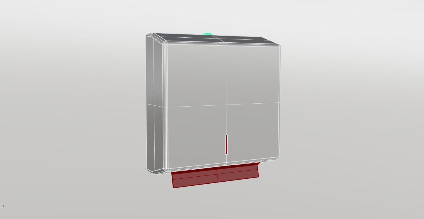 WALL MOUNTED PAPER TOWEL DISPENSER 3D model_3