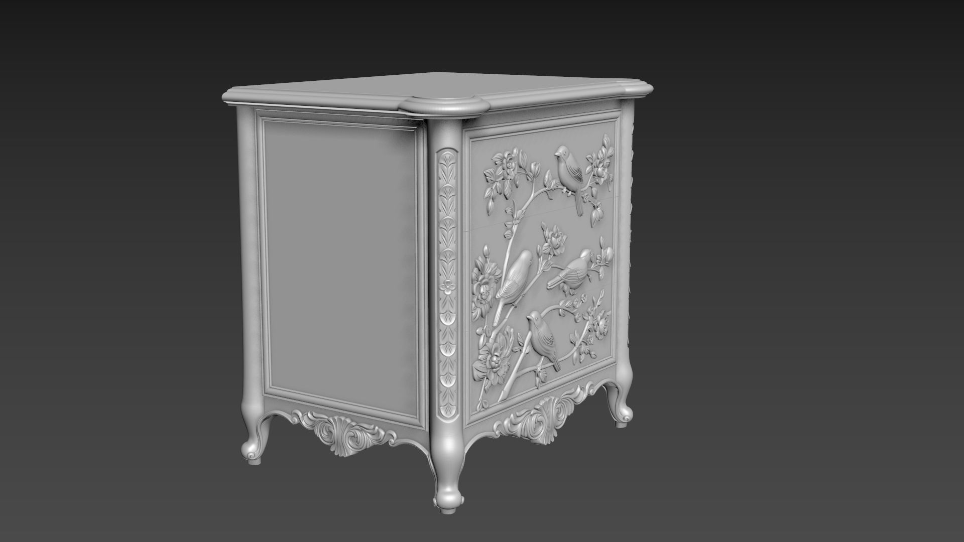 Bedside table 3D model for CNC 3D model_15