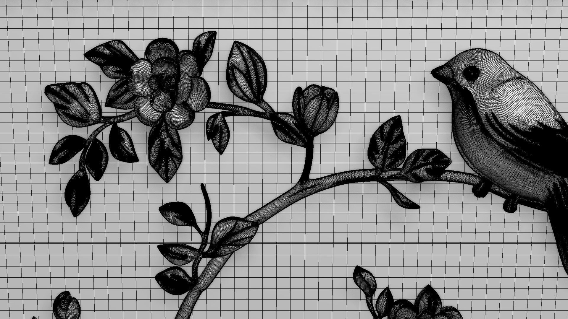 Bedside table 3D model for CNC 3D model_9