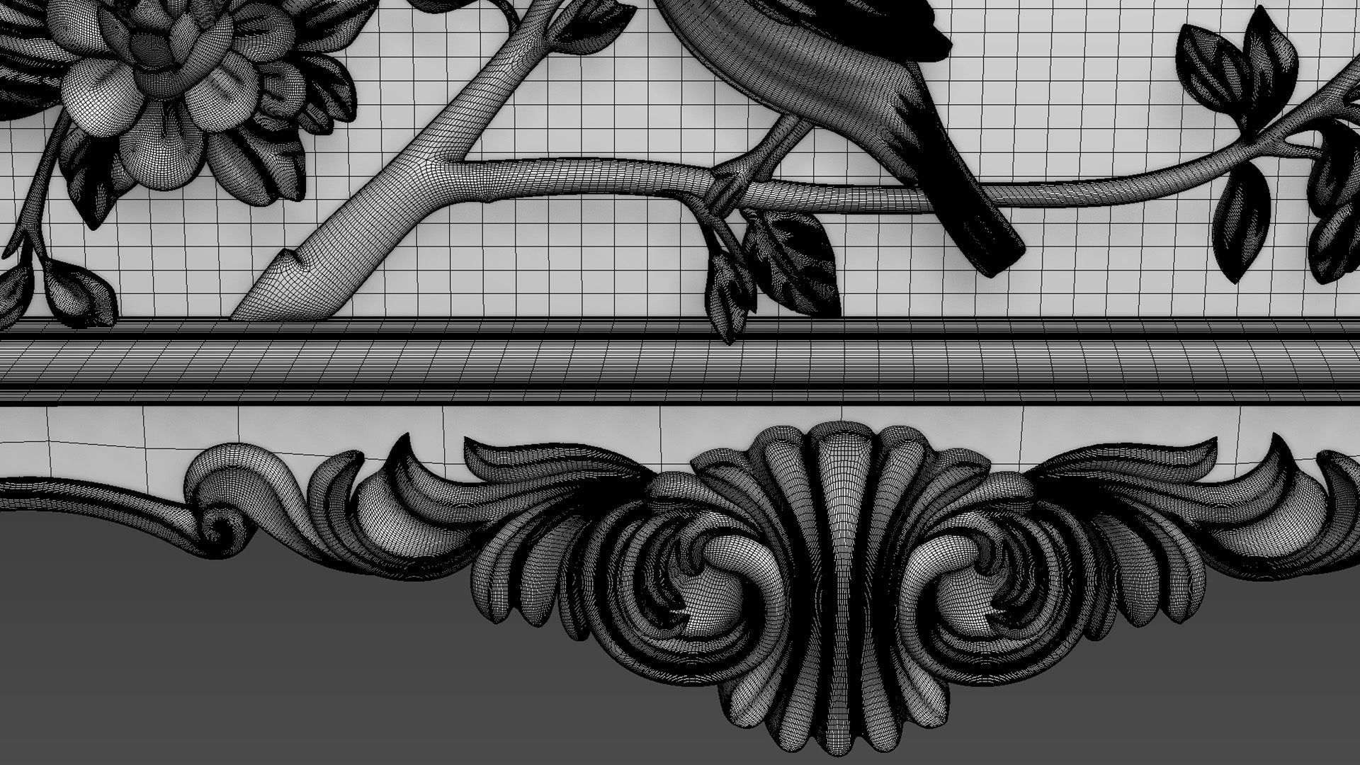 Bedside table 3D model for CNC 3D model_8