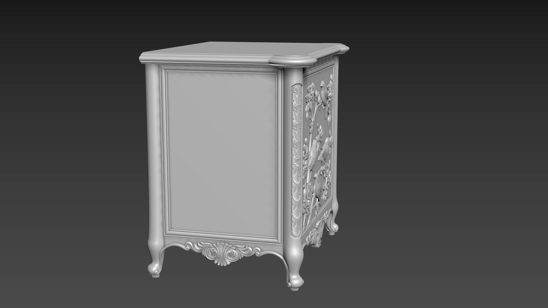 Bedside table 3D model for CNC 3D model_14