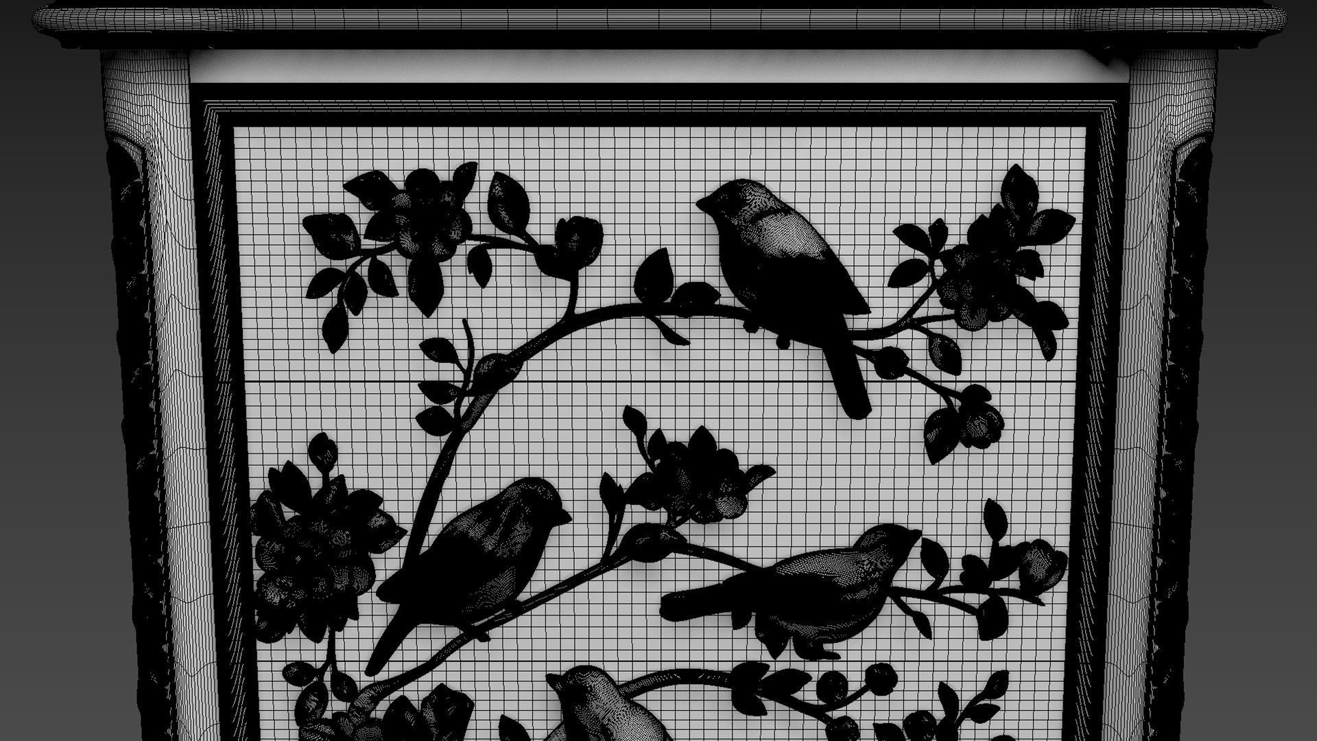 Bedside table 3D model for CNC 3D model_7