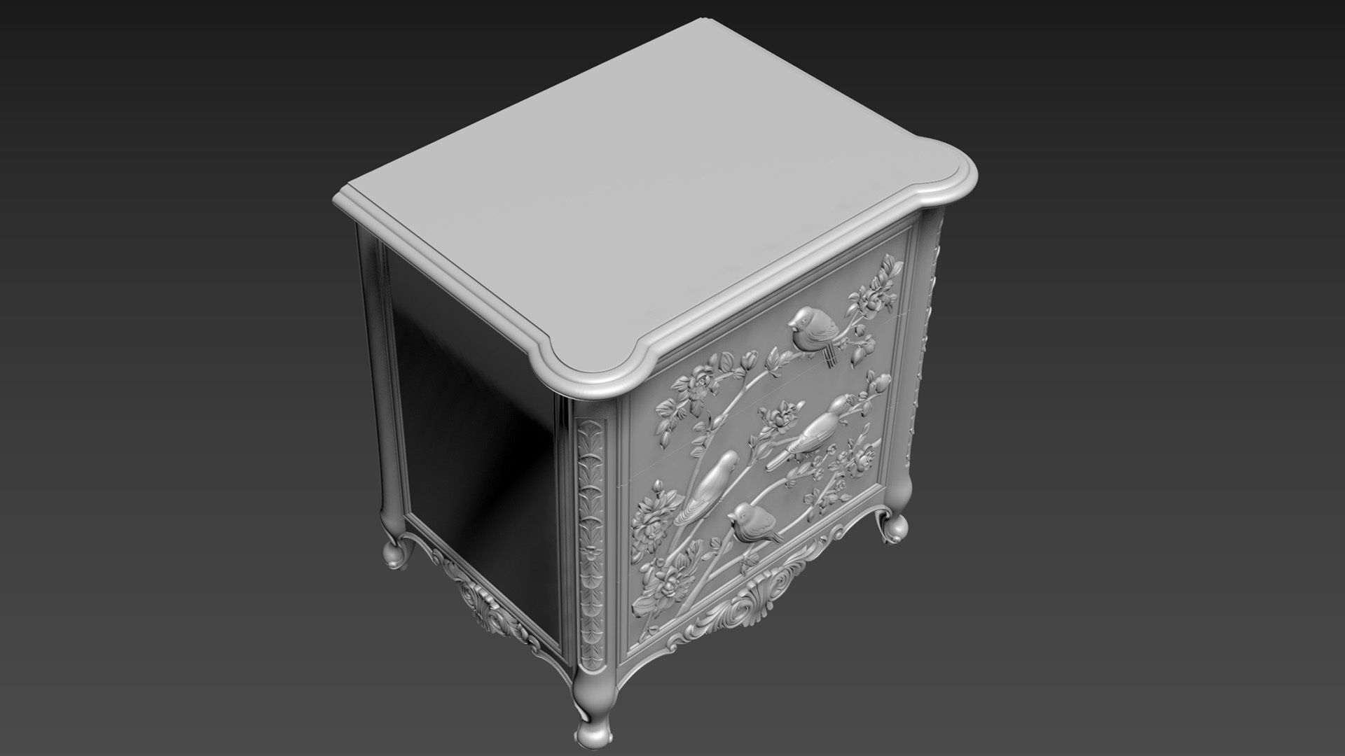 Bedside table 3D model for CNC 3D model_6
