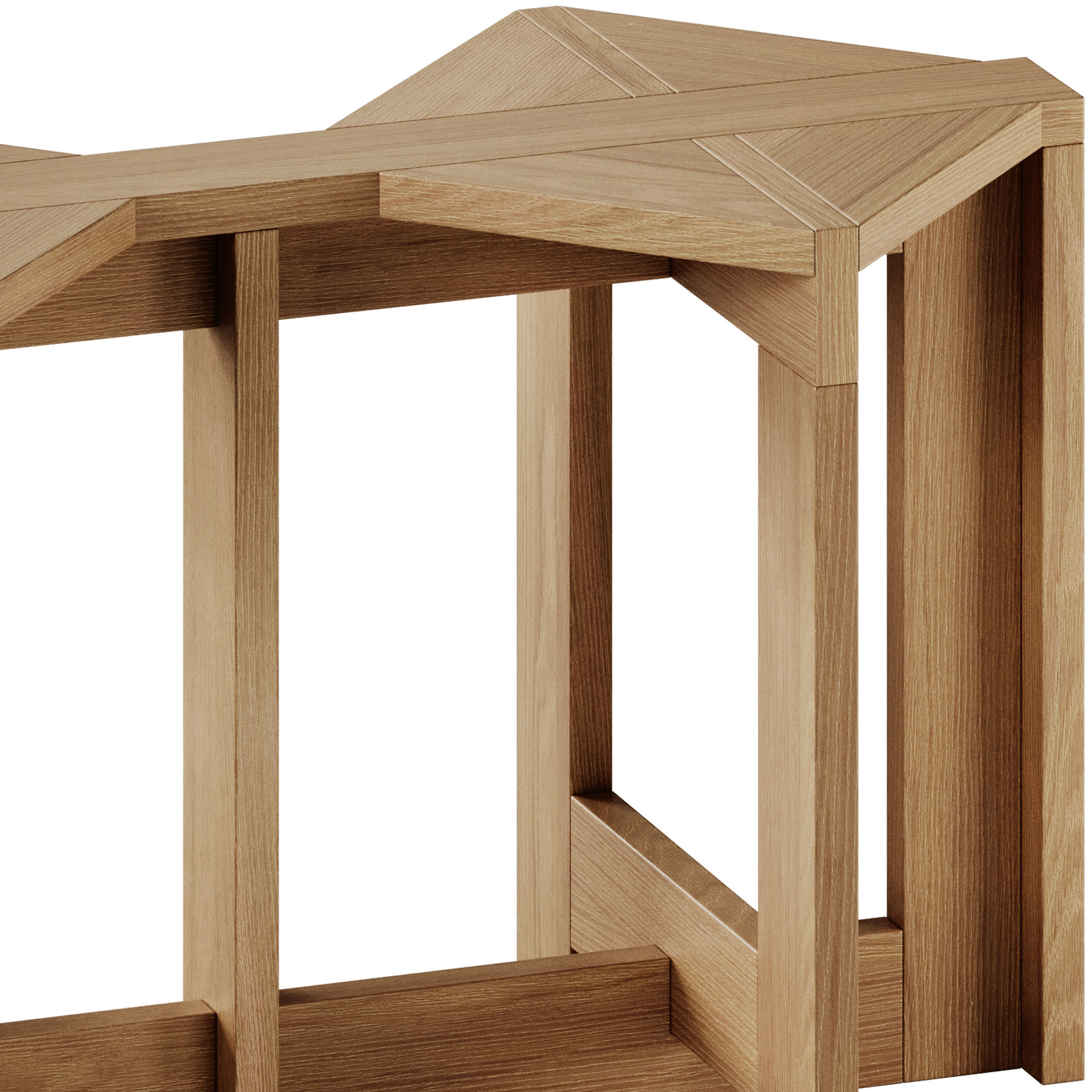 Monotropa Berber Wooden Bench 3D model_4