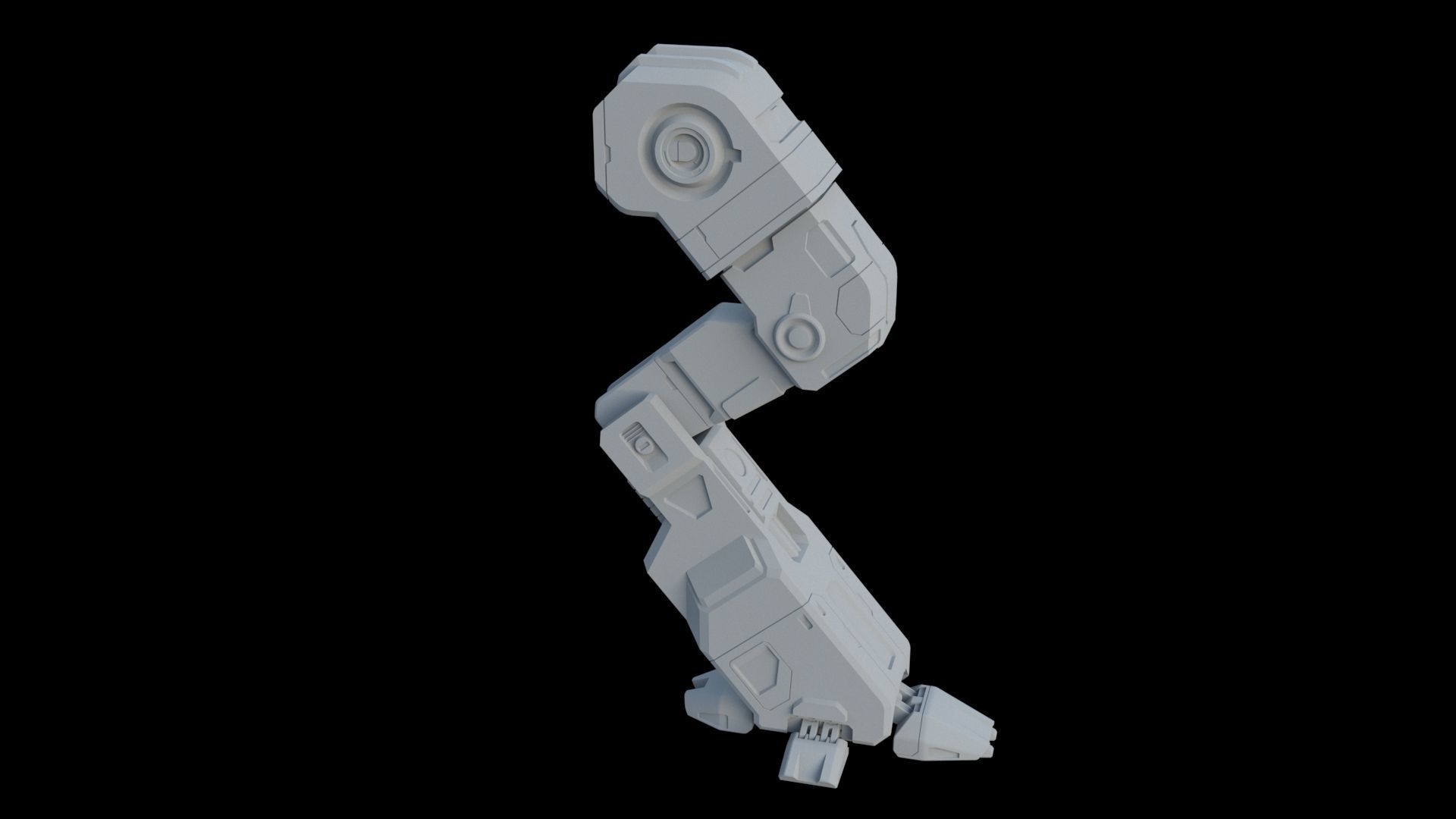 Robot leg 3D model_2