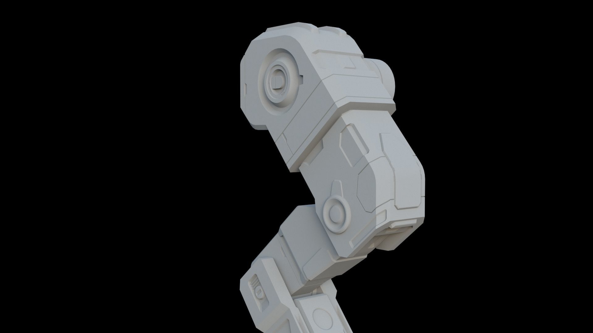 Robot leg 3D model_8