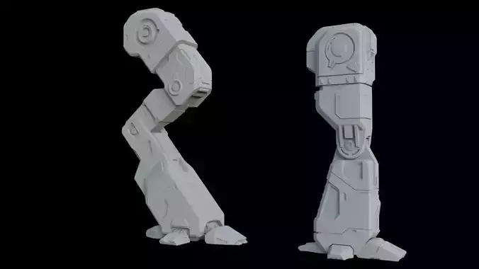 Robot leg 3D model