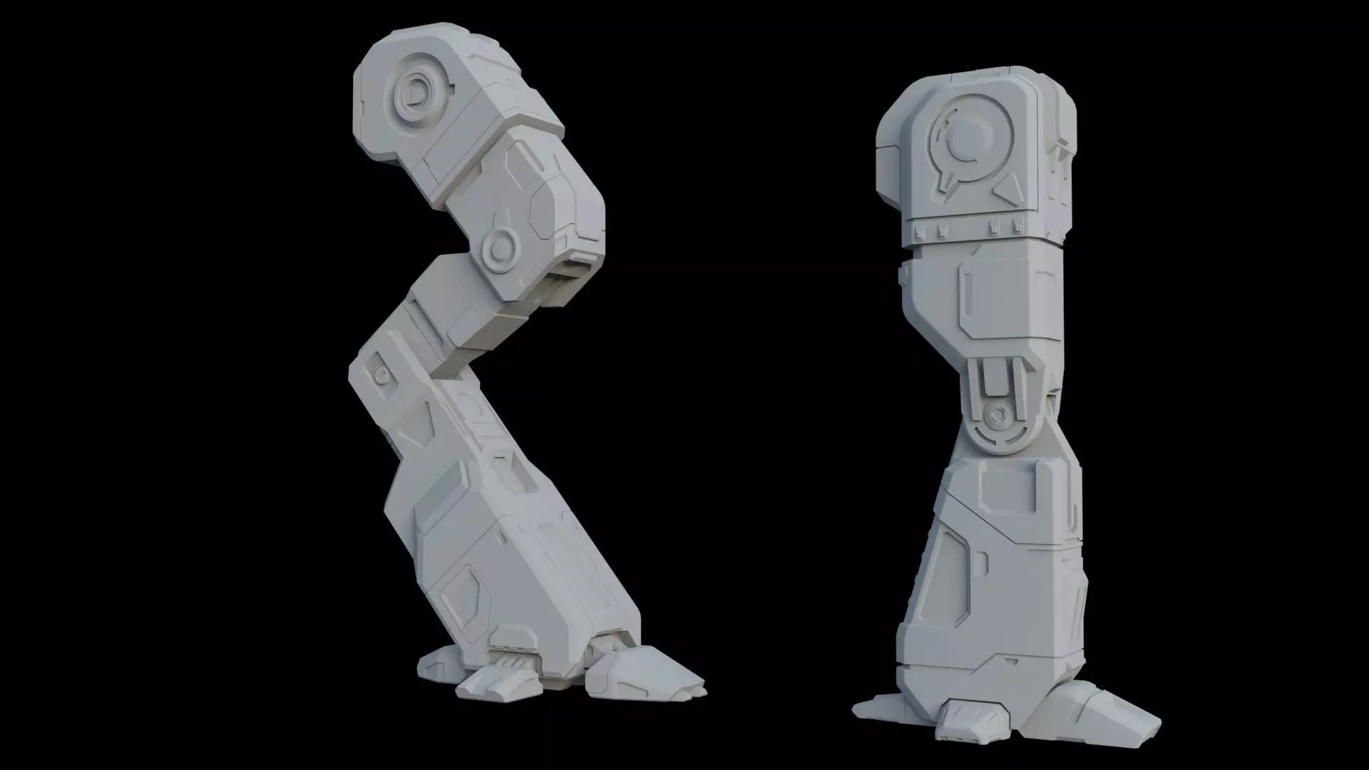 Robot leg 3D model_0