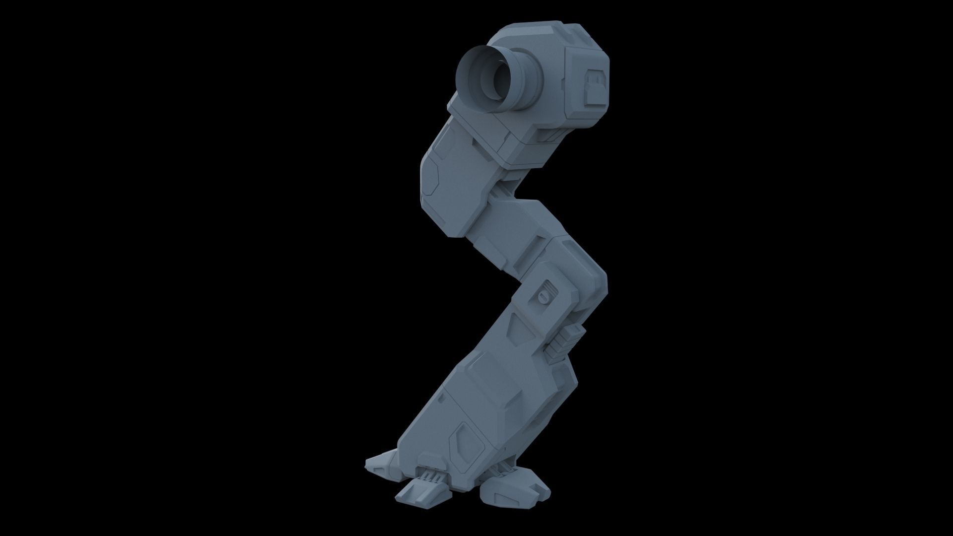 Robot leg 3D model_4
